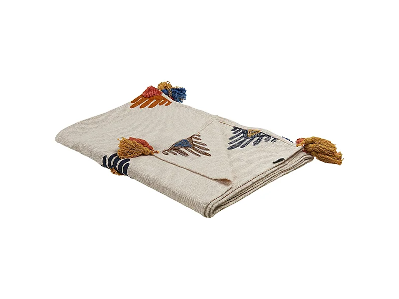 Couverture MUNGER Coton 130 x 180 cm Beige