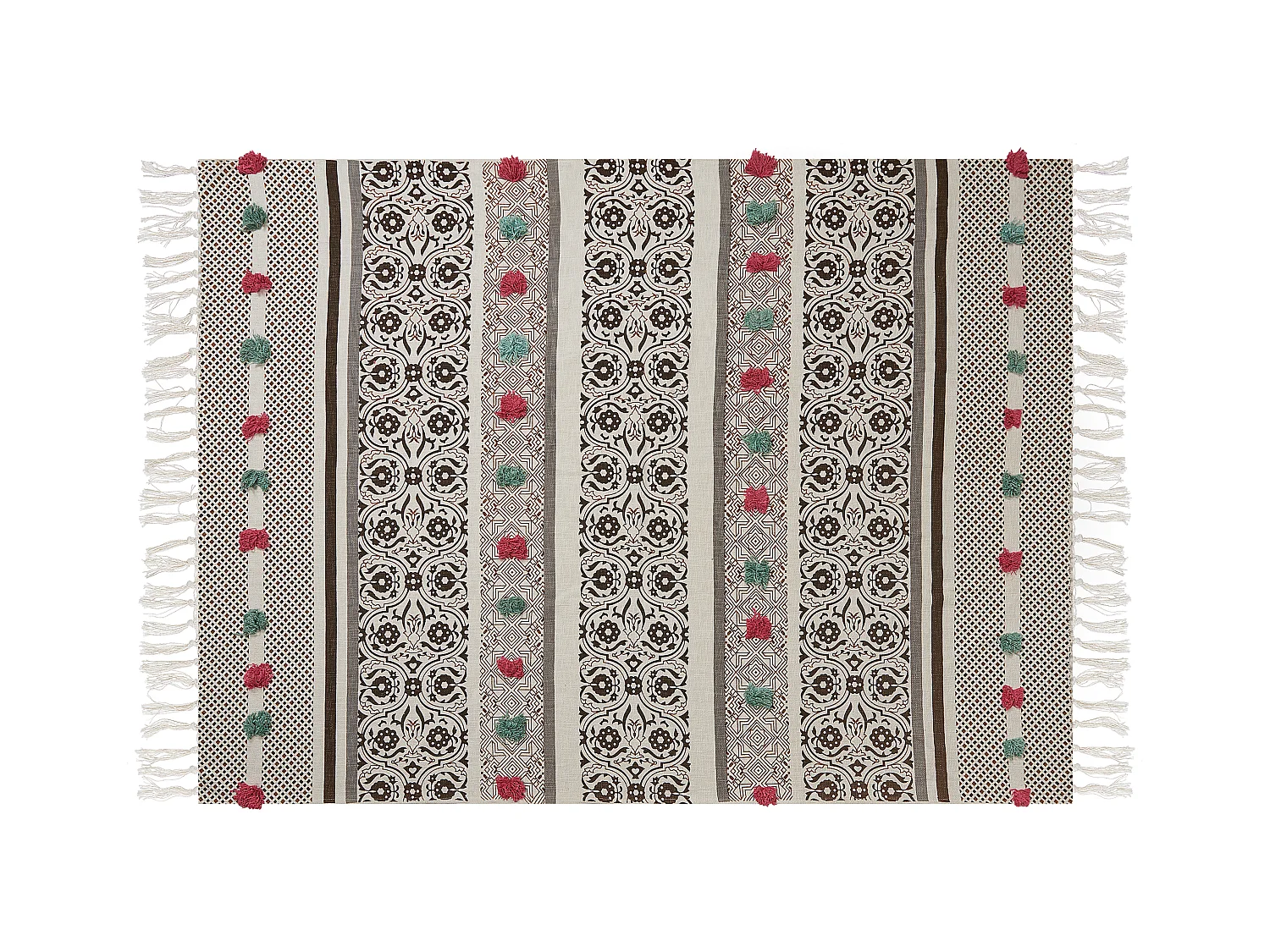 Koc CHINSURAH Bawełna 130 x 180 cm Brązowy