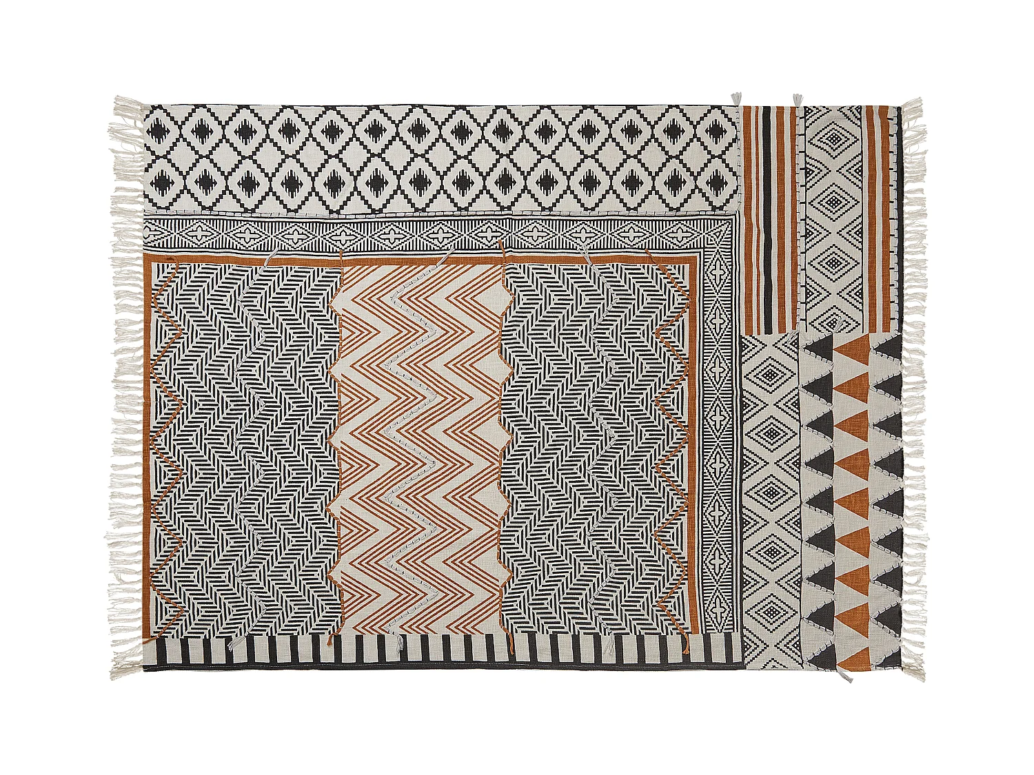 Kuscheldecke Baumwolle 130 x 180 cm abstraktes Muster mehrfarbig Proddatur