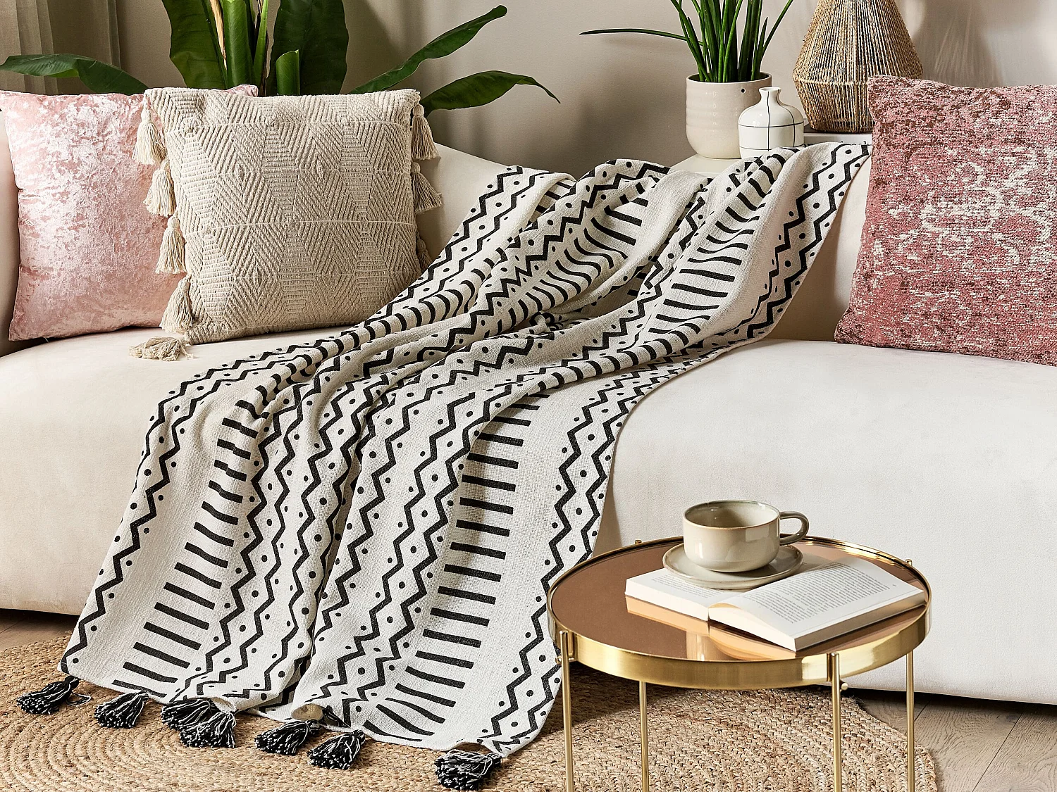 Couverture UNNAO Coton 130 x 180 cm Blanc