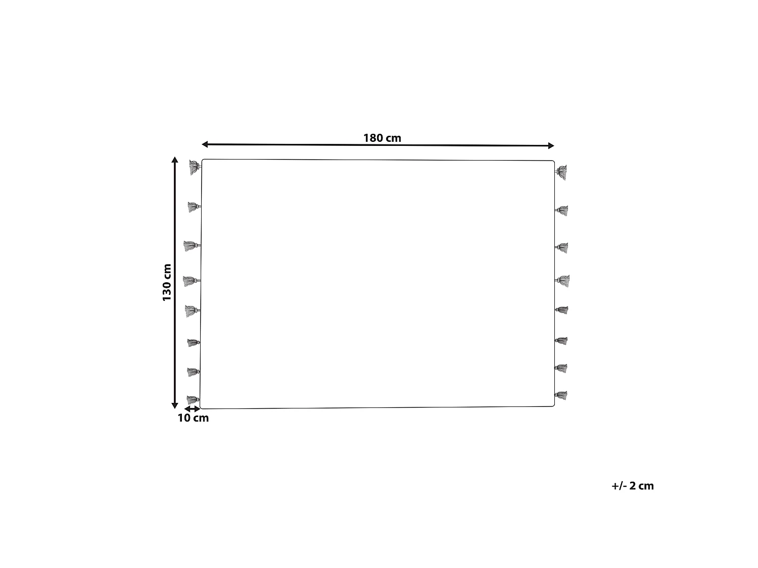 Couverture UNNAO Coton 130 x 180 cm Blanc
