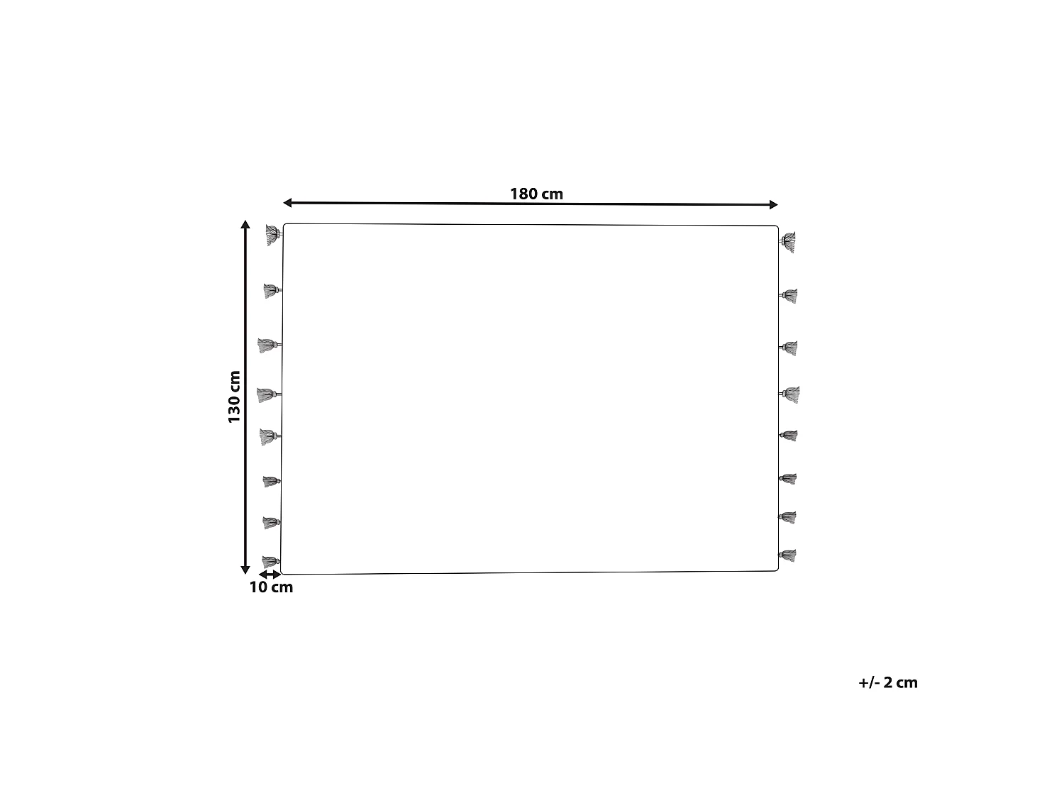 Coperta UNNAO Cotone 130 x 180 cm Bianco