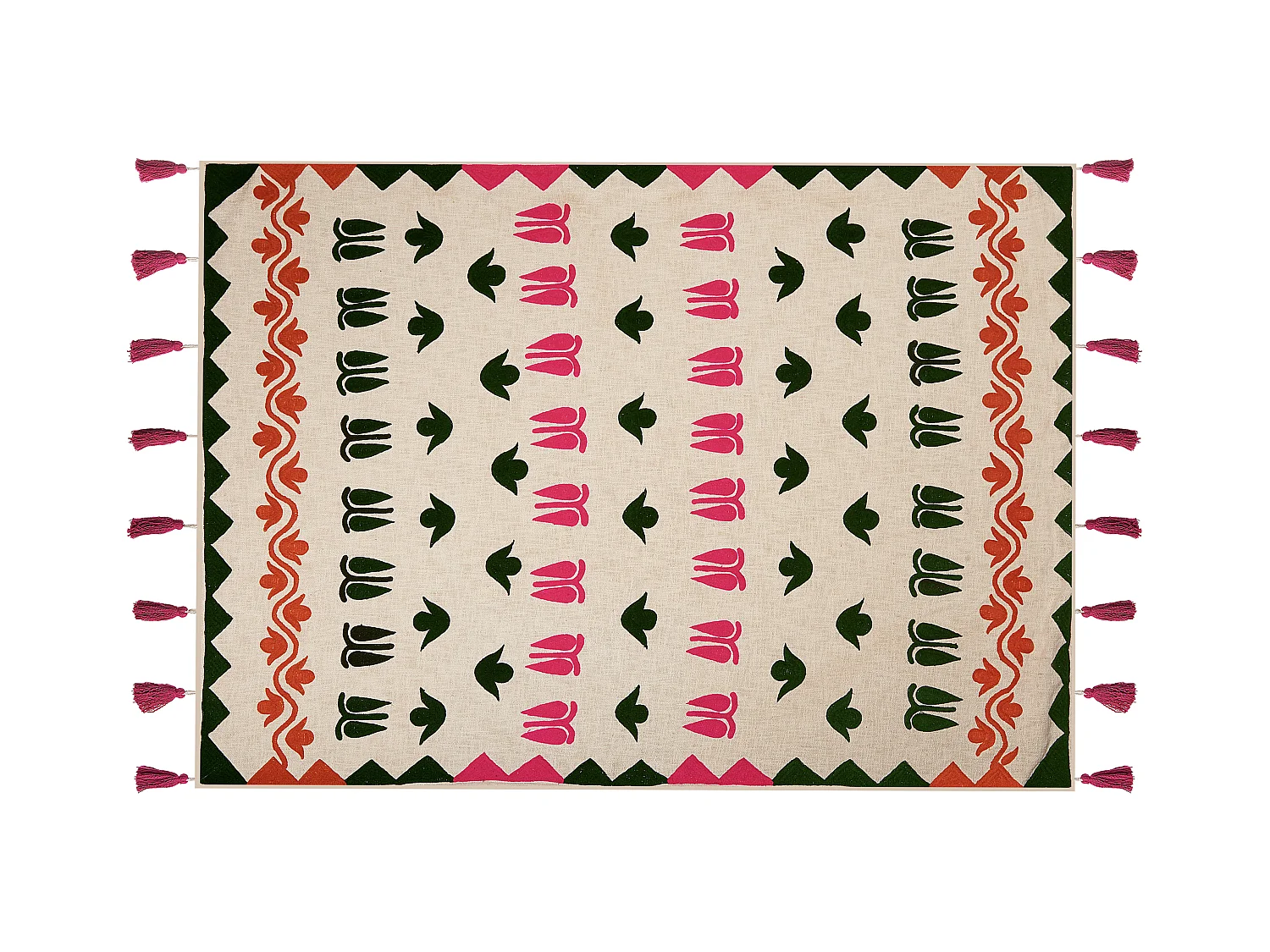 Kuscheldecke ANAND Baumwolle 130 x 180 cm Bunt