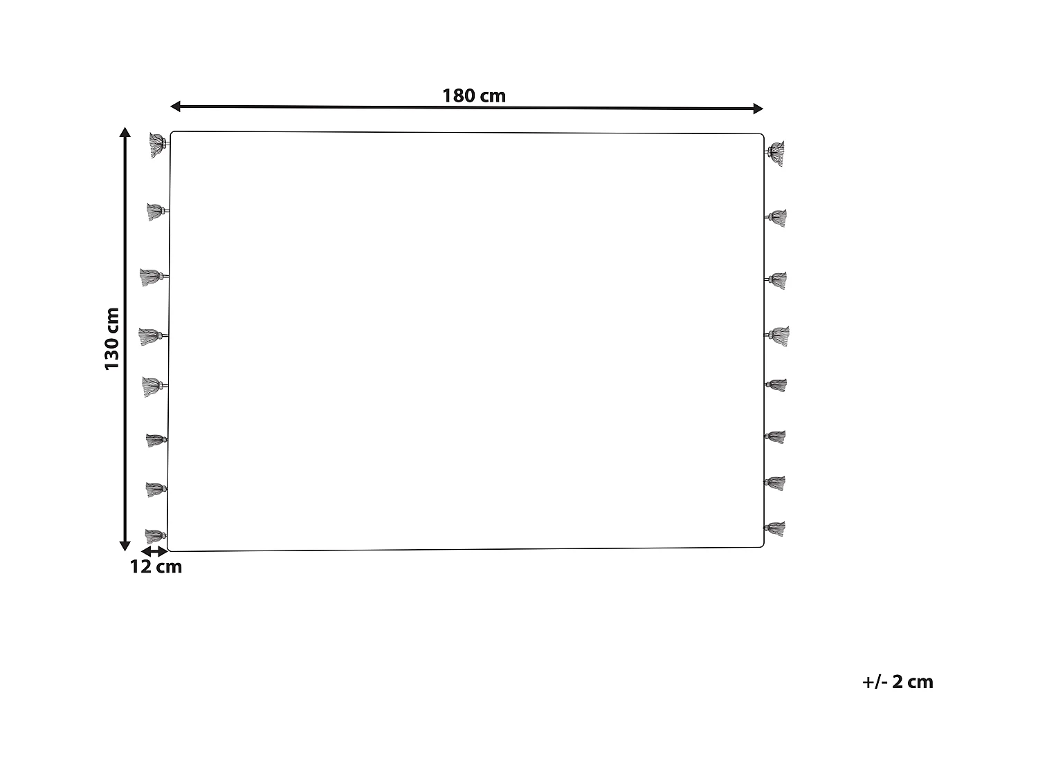 Kuscheldecke ANAND Baumwolle 130 x 180 cm Bunt