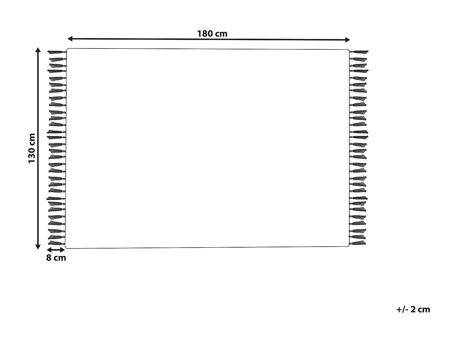 Couverture PANVEL Coton 130 x 180 cm Blanc