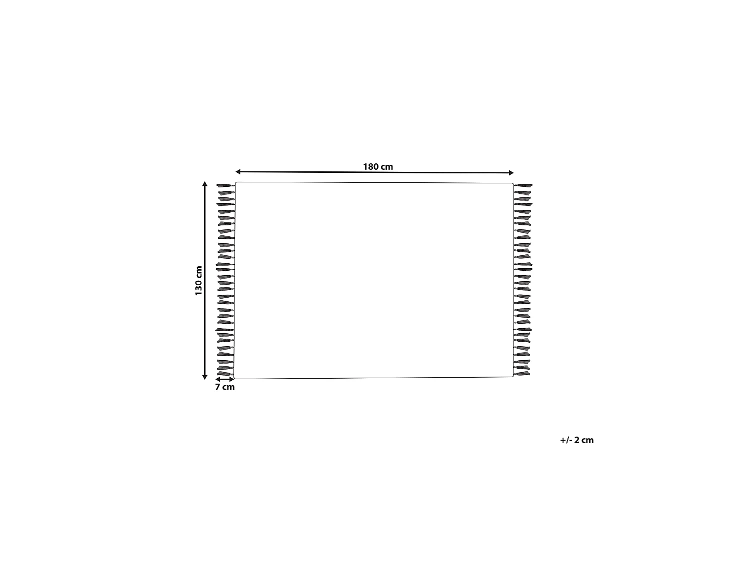 Plaid HOSPET Katoen 130 x 180 cm Grijs