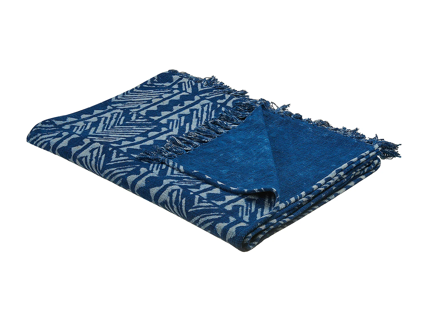 Kuscheldecke SHIVPURI Baumwolle 130 x 180 cm Blau