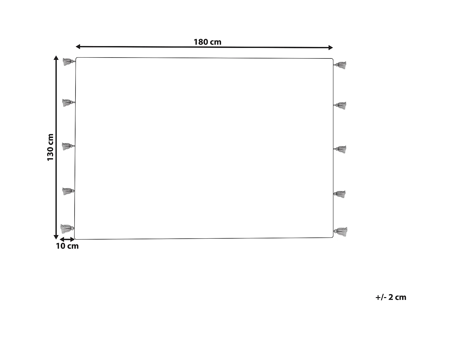 Kuscheldecke NANDYAL Baumwolle 130 x 180 cm Beige