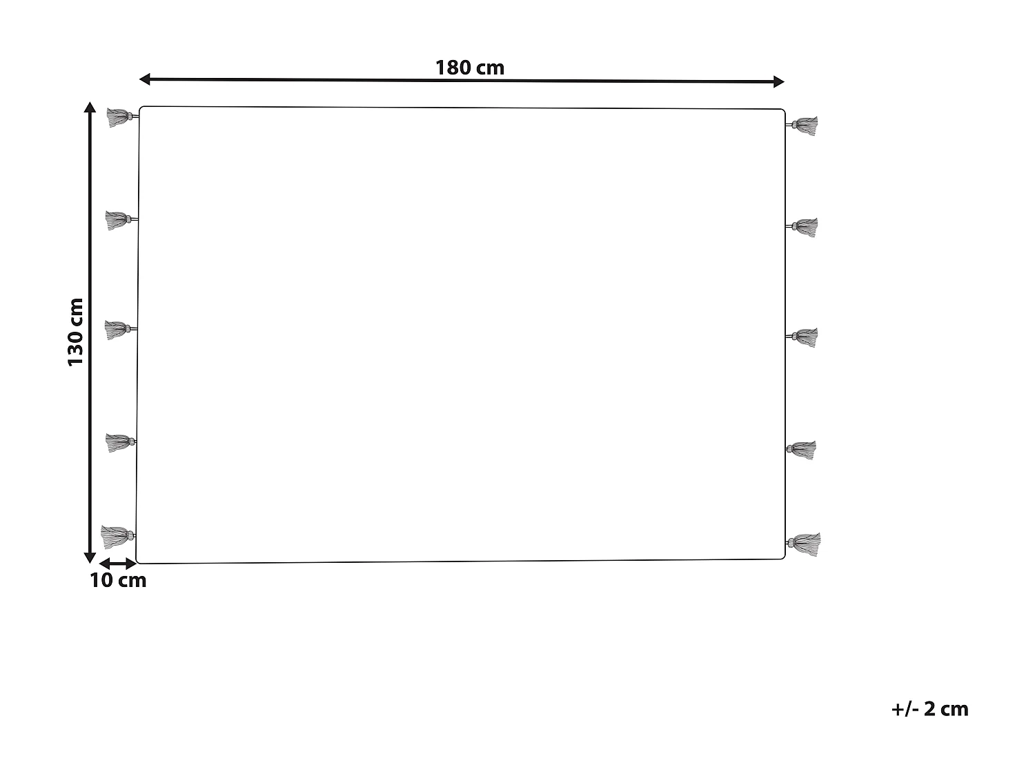 Koc NANDYAL Bawełna 130 x 180 cm Beżowy