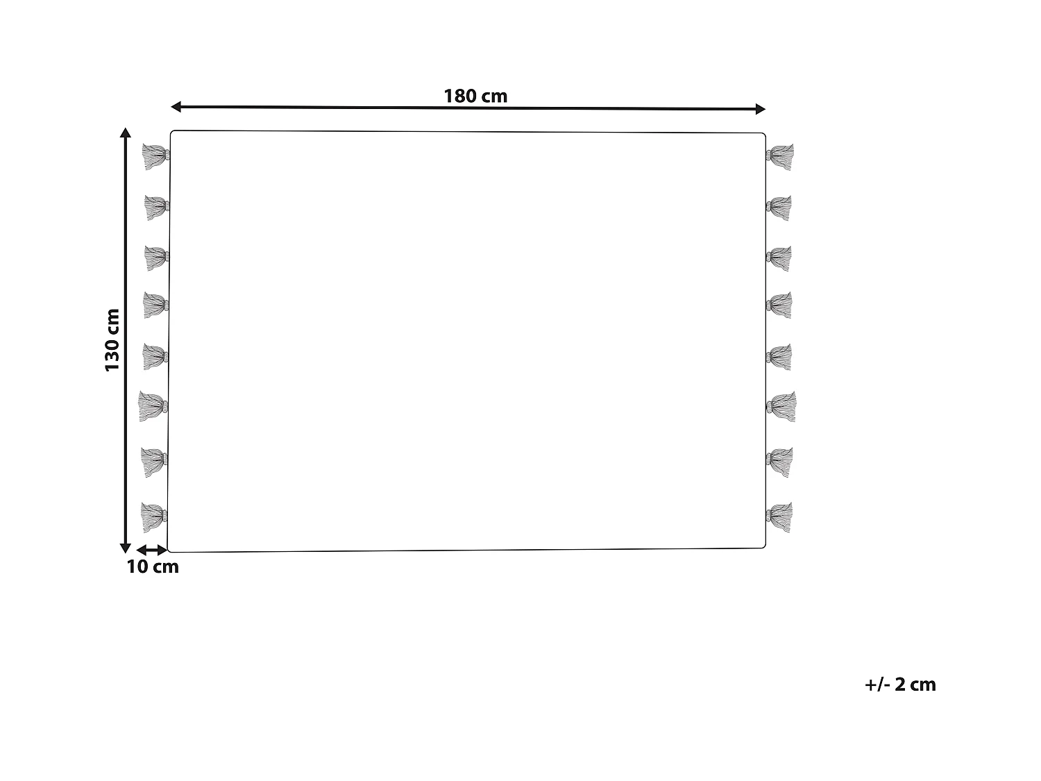 Koc BHIWANI Bawełna 130 x 180 cm Beżowy