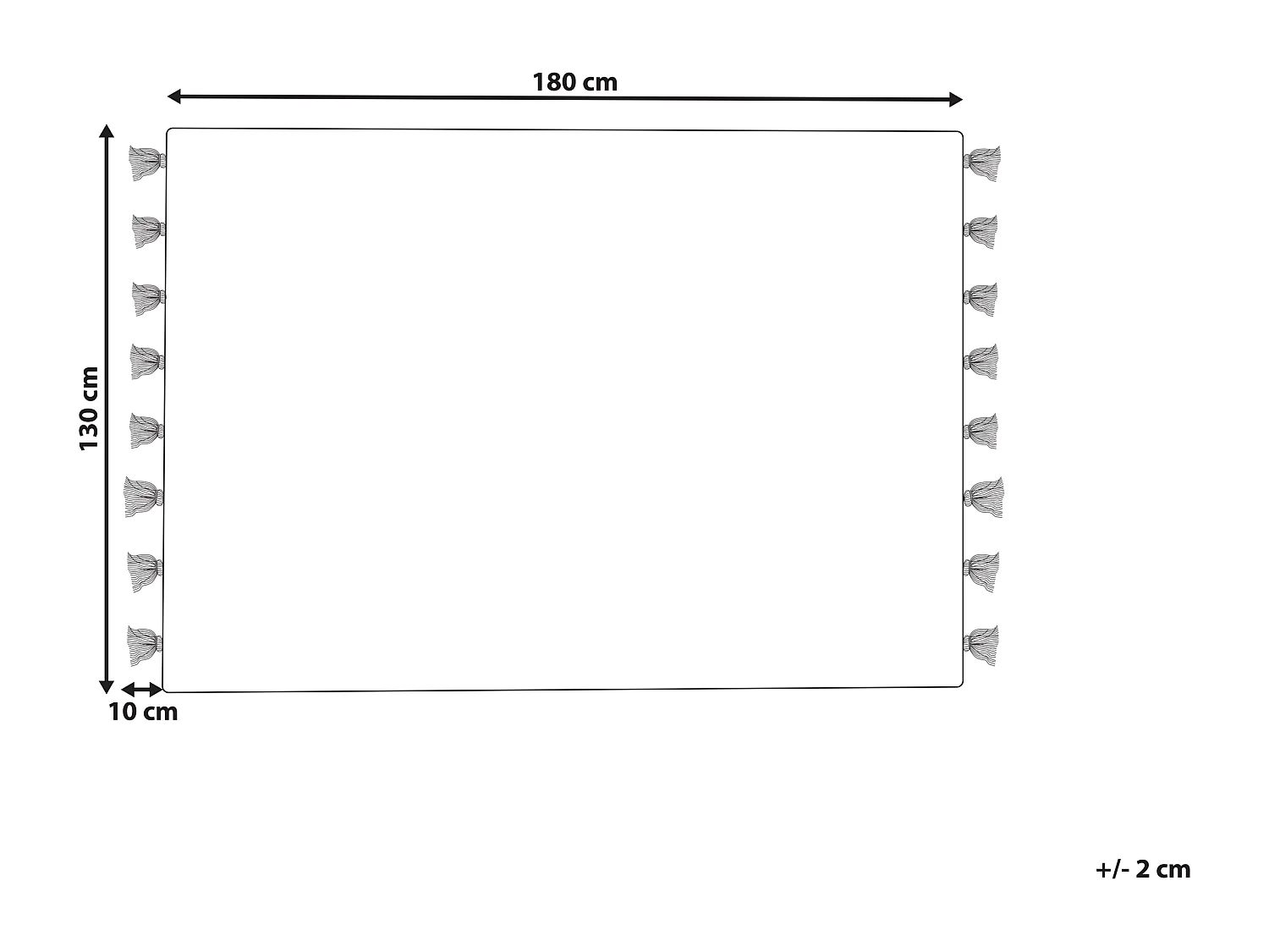 Couverture BHIWANI Coton 130 x 180 cm Beige
