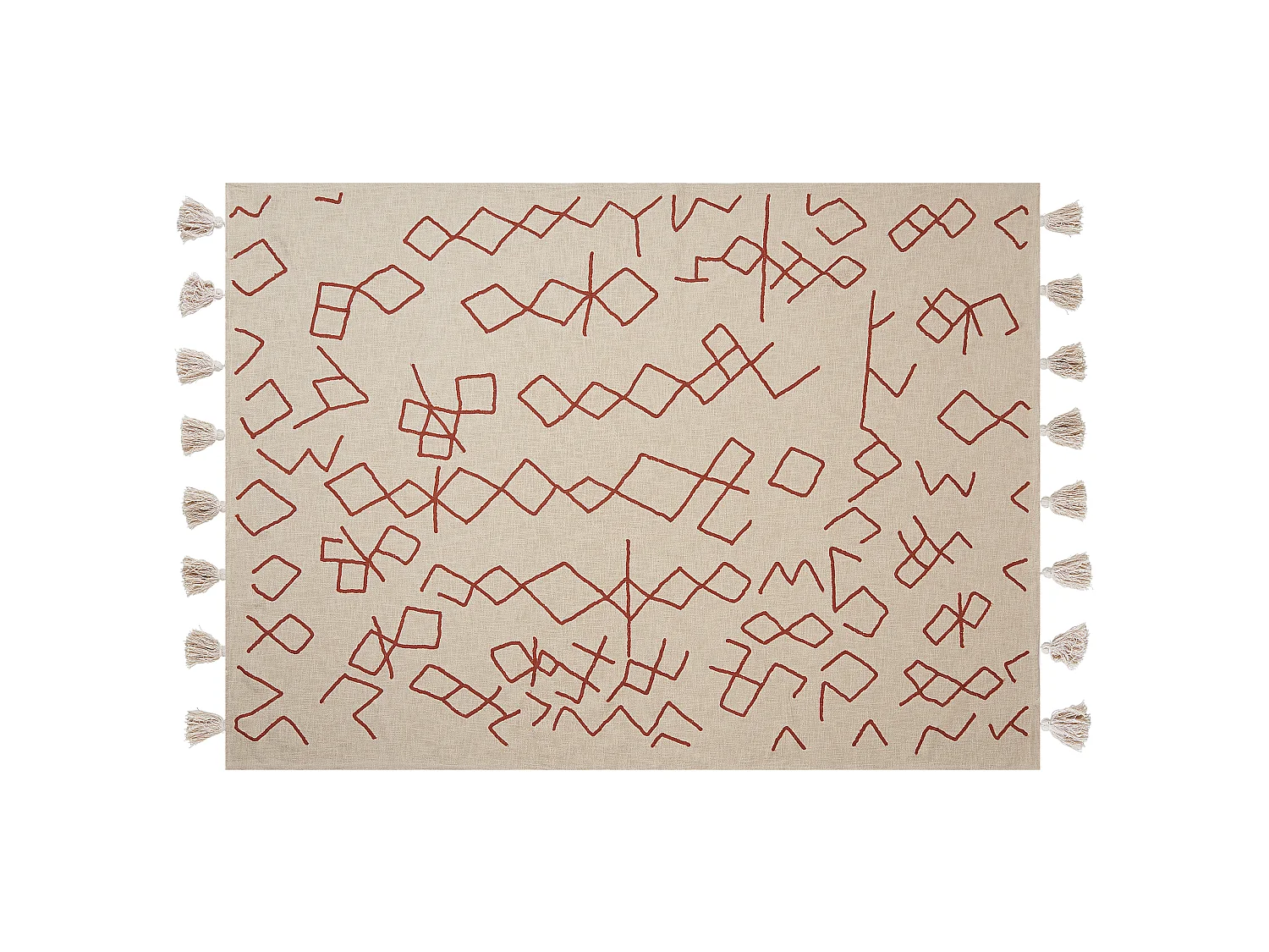 Coperta BHIWANI Cotone 130 x 180 cm Beige