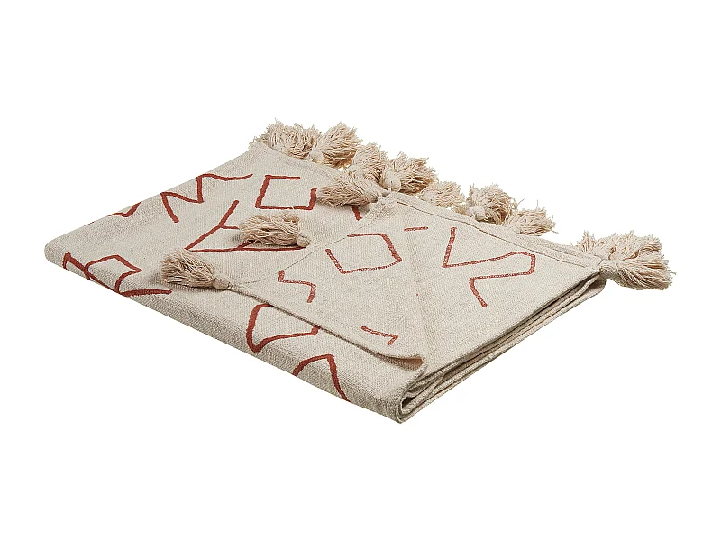 Couverture BHIWANI Coton 130 x 180 cm Beige