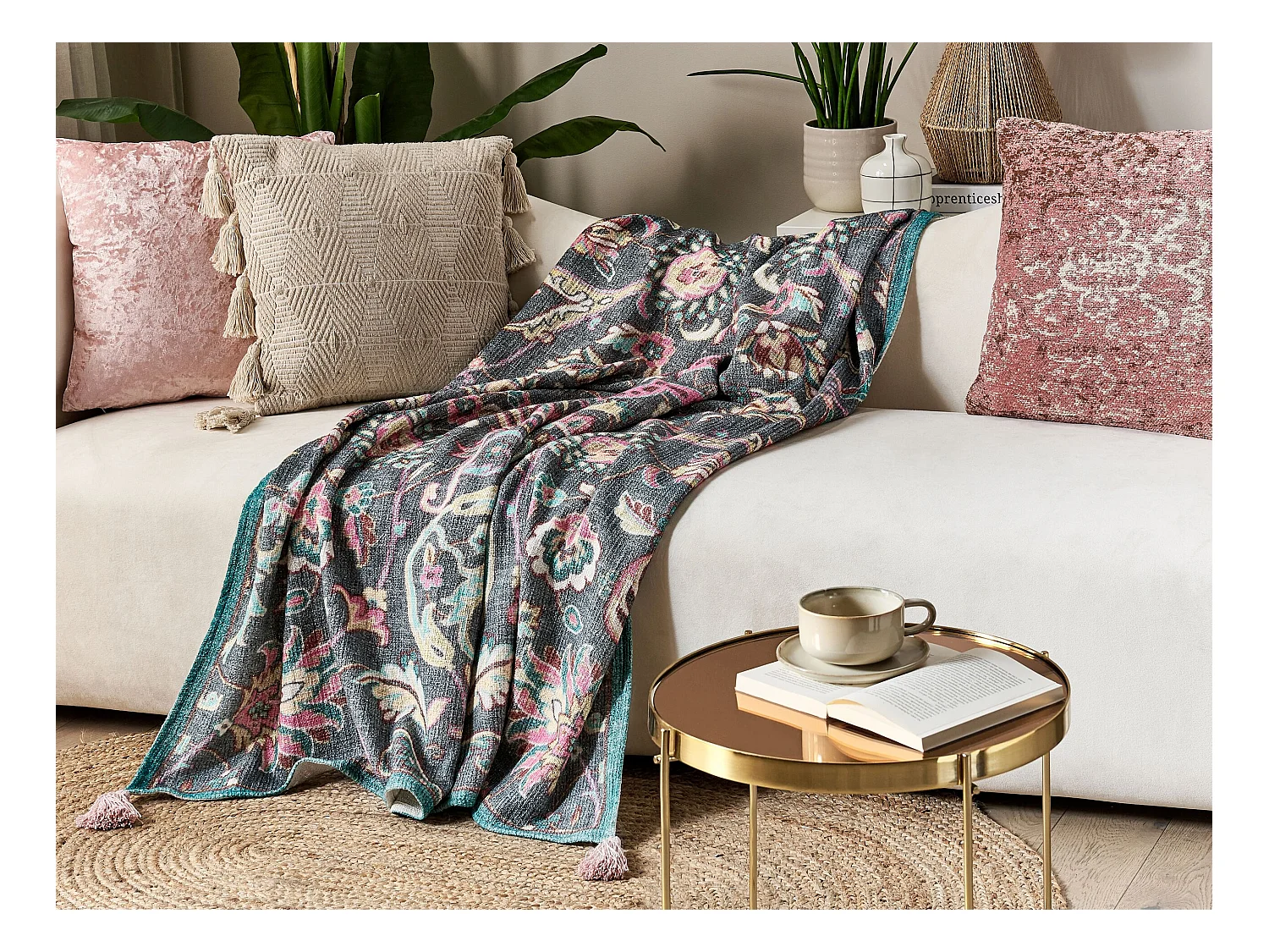 Koc DIBRUGARH Bawełna 130 x 180 cm Kolorowy