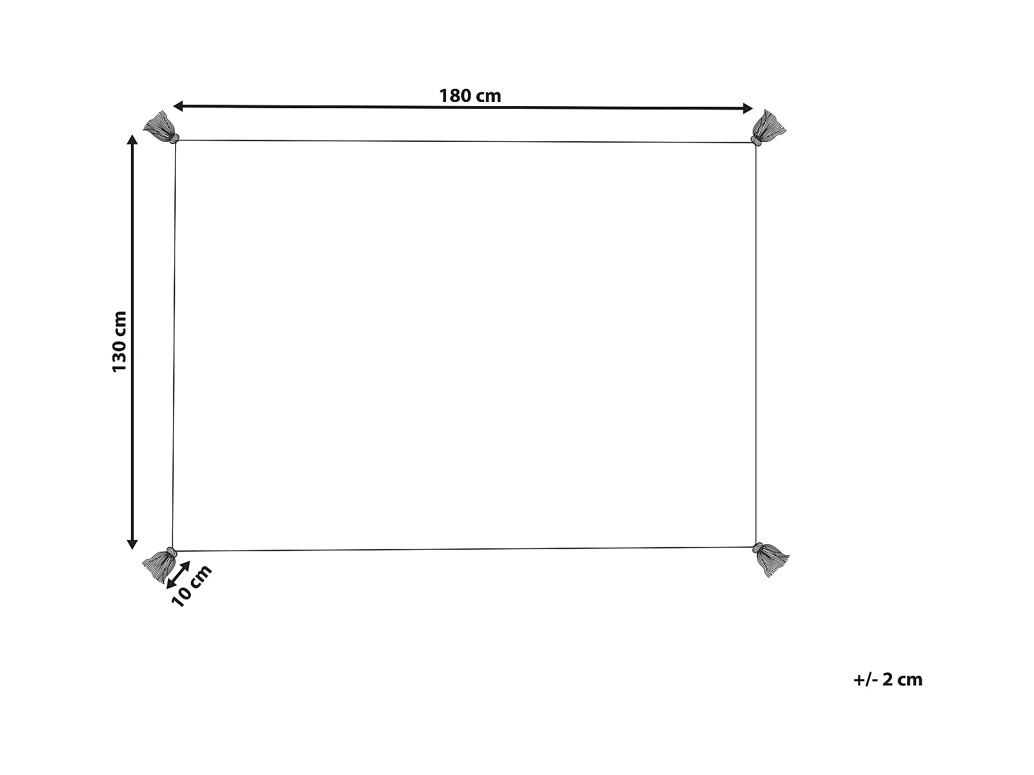 Koc DIBRUGARH Bawełna 130 x 180 cm Kolorowy