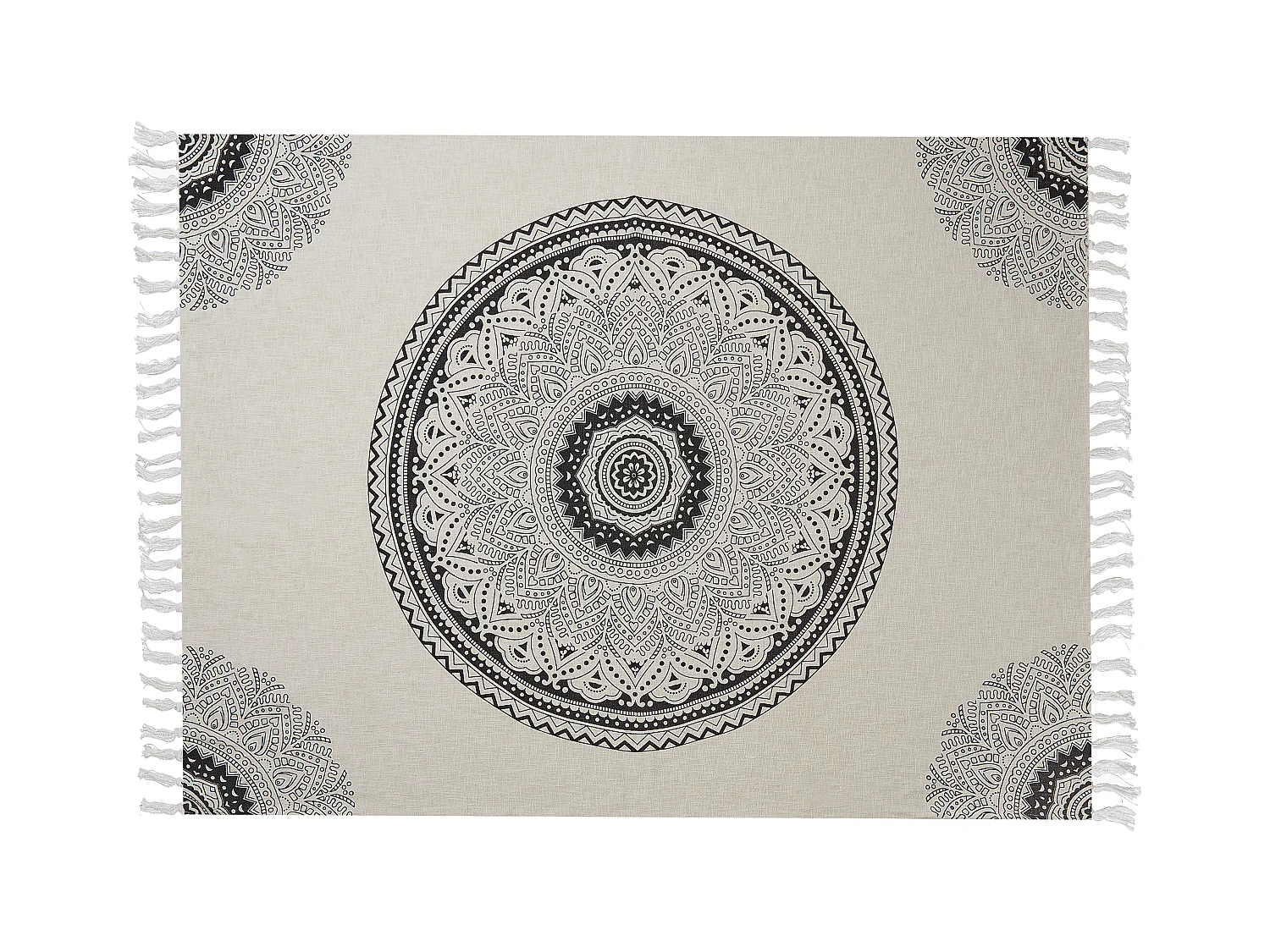 Plaid BERHAMPORE Katoen 130 x 180 cm Beige