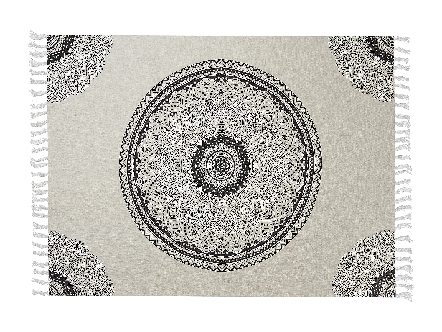 Koc BERHAMPORE Bawełna 130 x 180 cm Beżowy