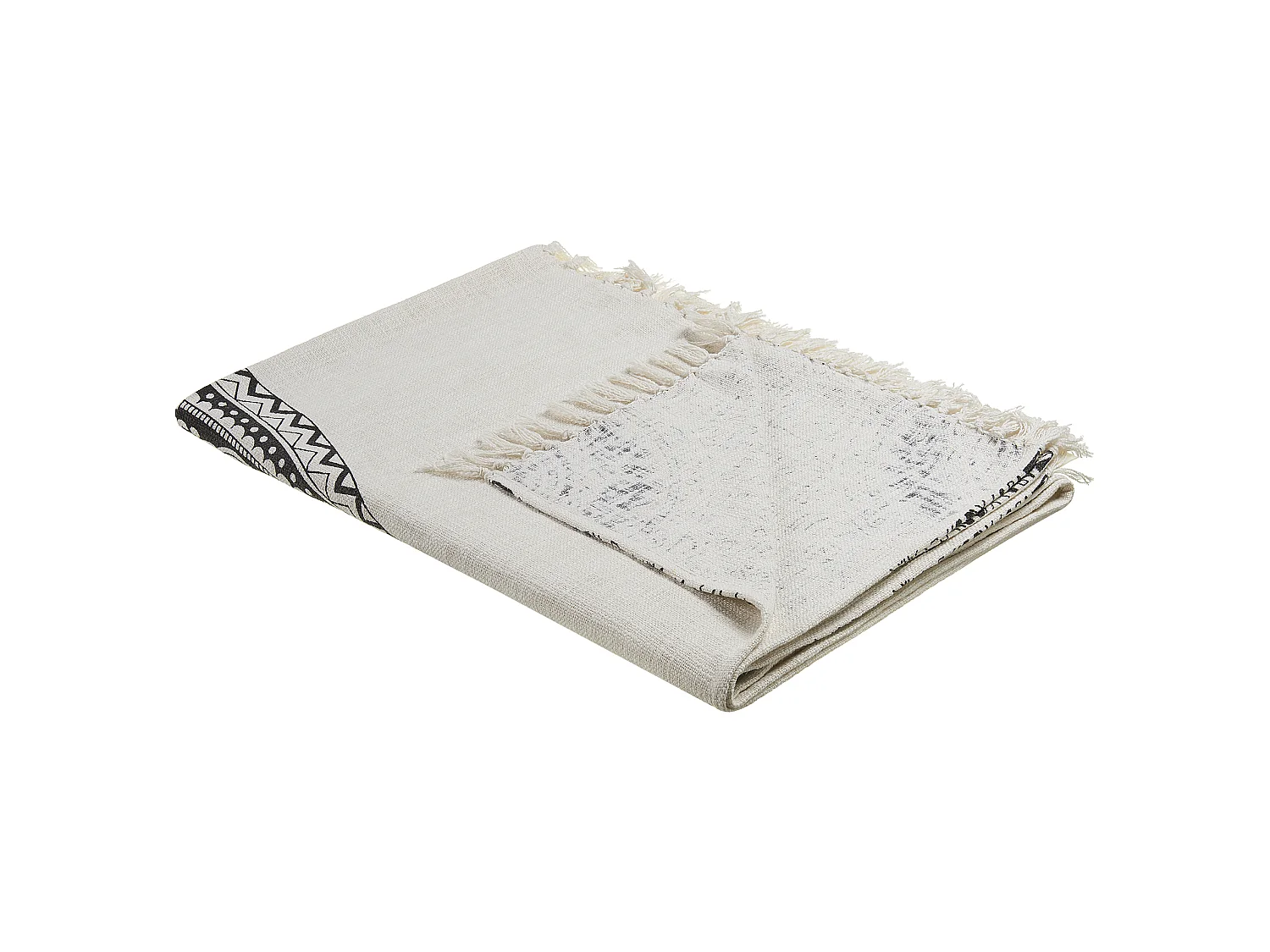 Plaid BERHAMPORE Katoen 130 x 180 cm Beige