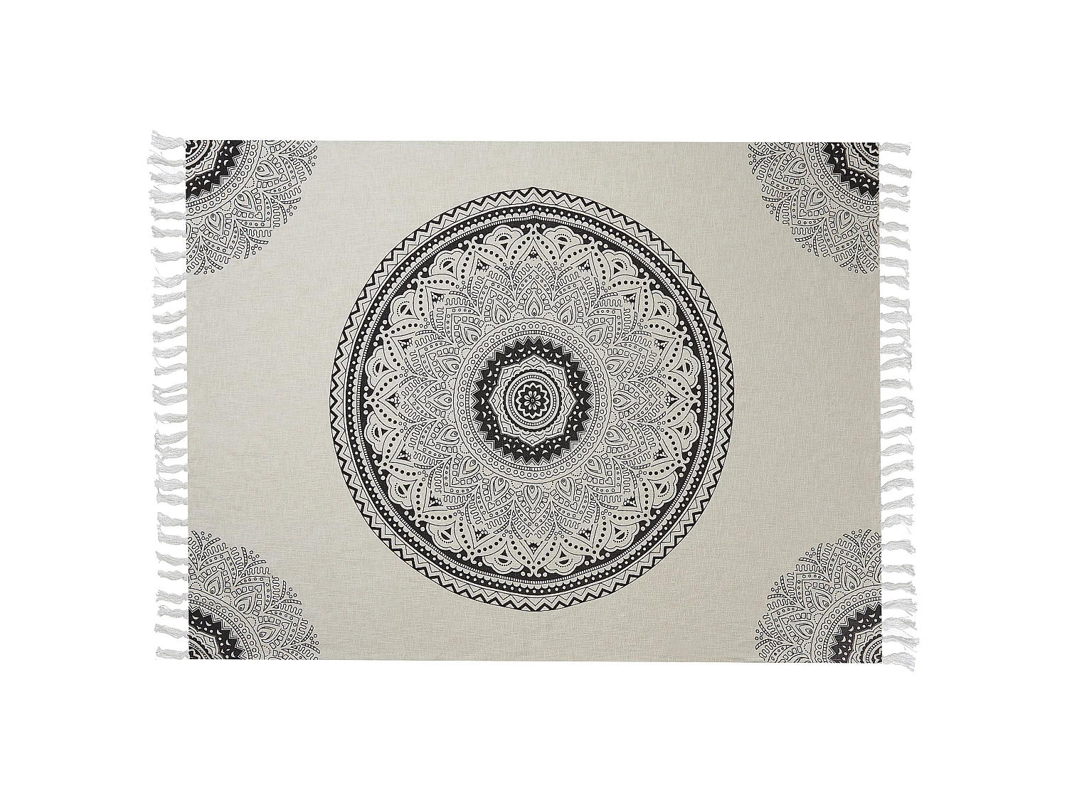 Plaid BERHAMPORE Katoen 130 x 180 cm Beige