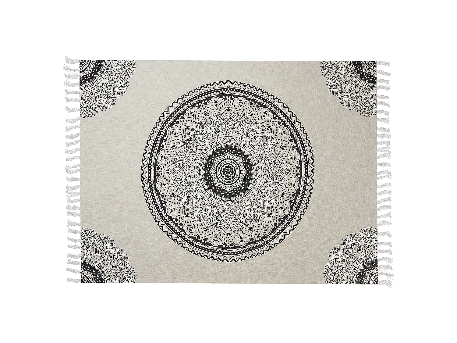 Pläd BERHAMPORE Bomull 130 x 180 cm Beige
