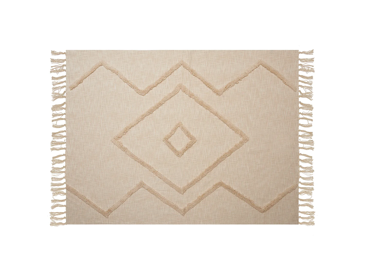 Blanket JAUNPUR Cotton 130 x 180 cm Beige