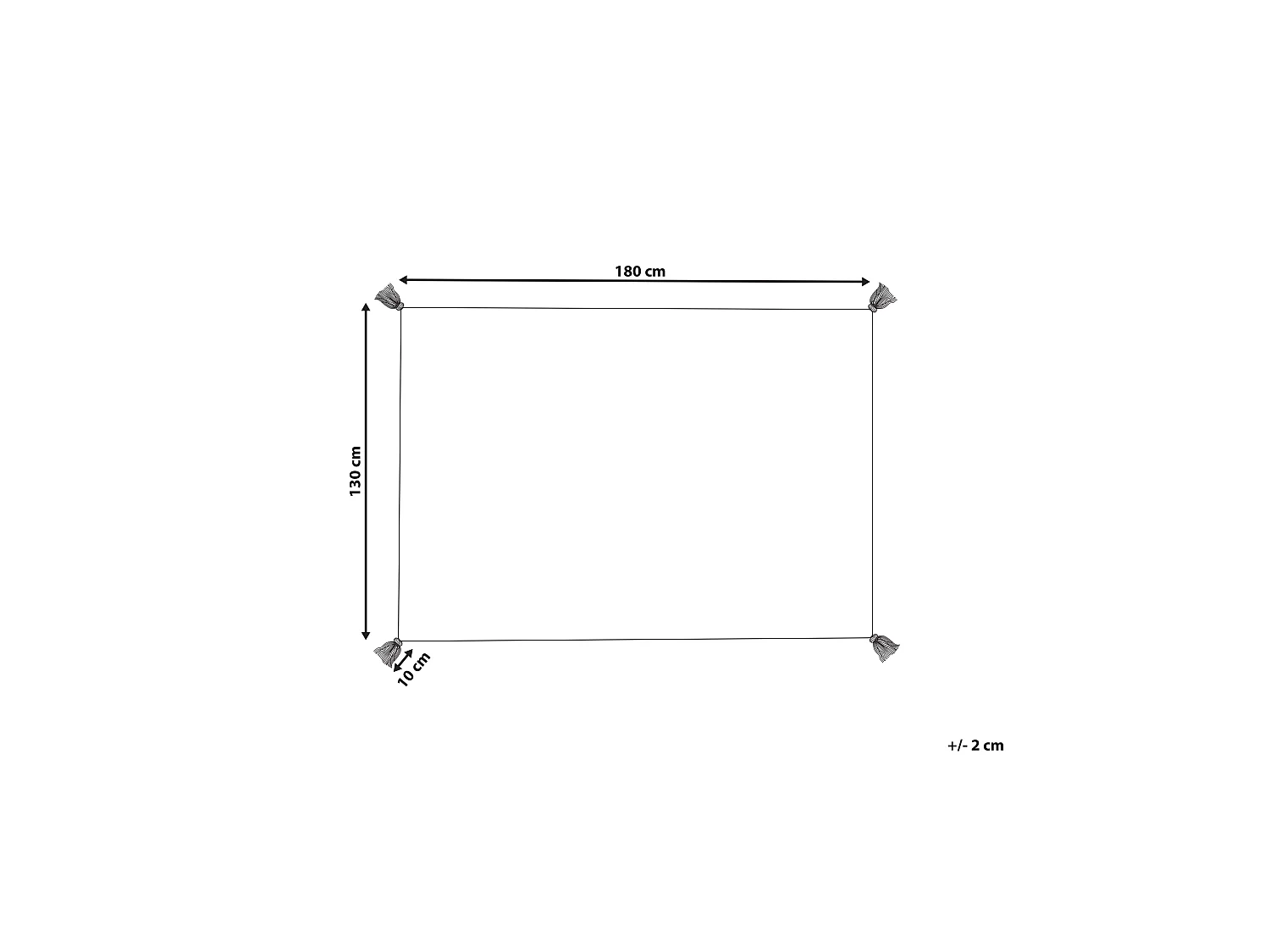 Koc GUNA Bawełna 130 x 180 cm Beżowy