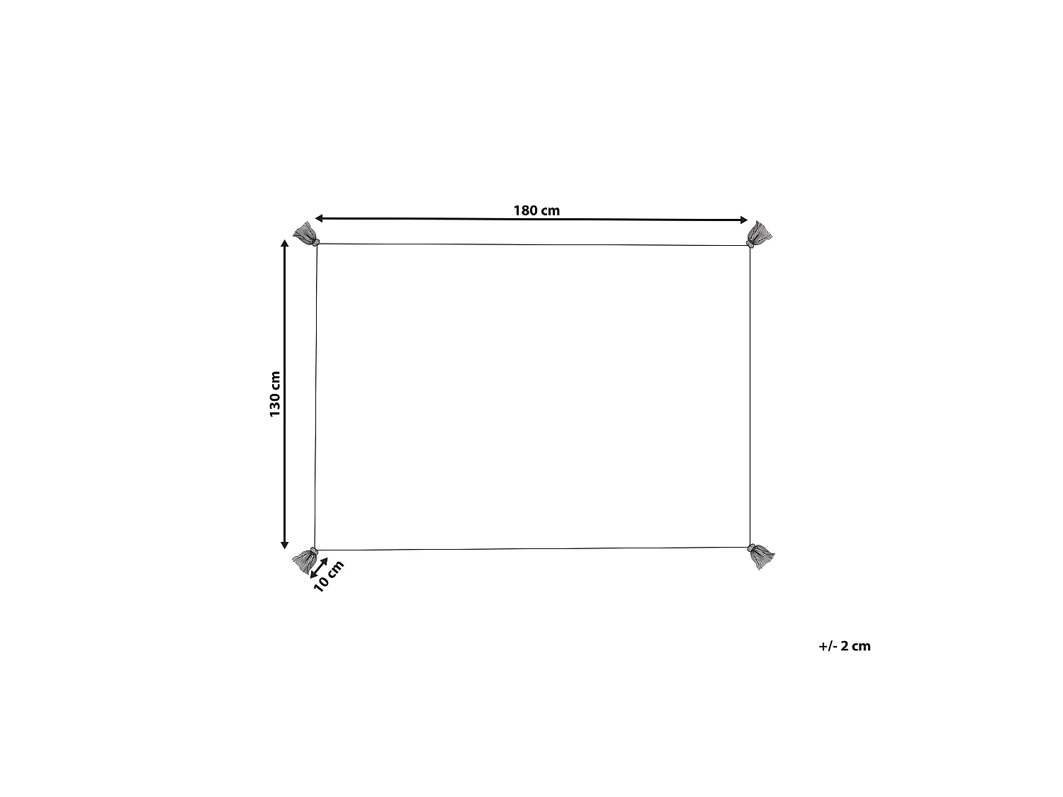 Manta GUNA Algodão 130 x 180 cm Creme