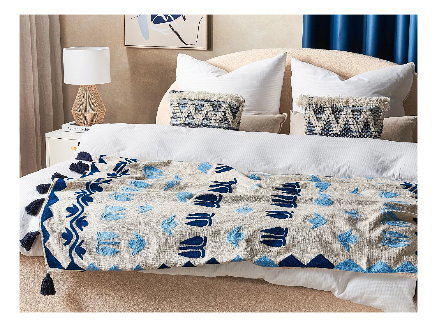 Plaid BHIND Katoen 130 x 180 cm Beige