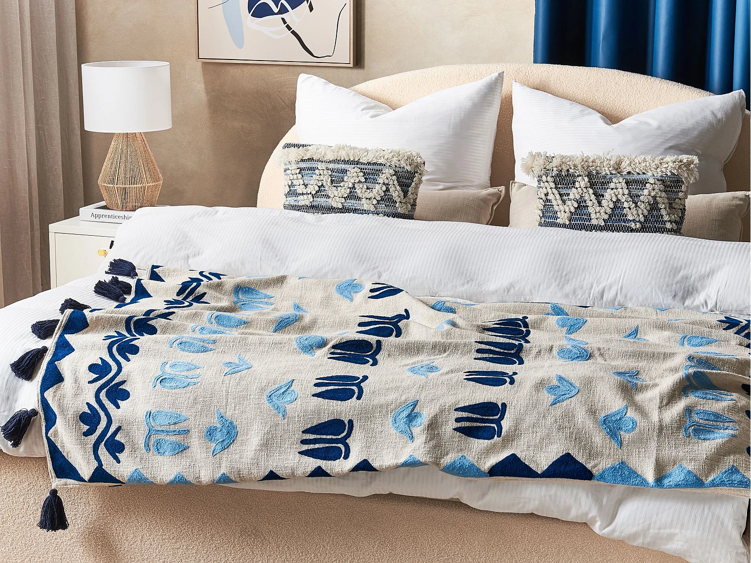 Plaid BHIND Katoen 130 x 180 cm Beige