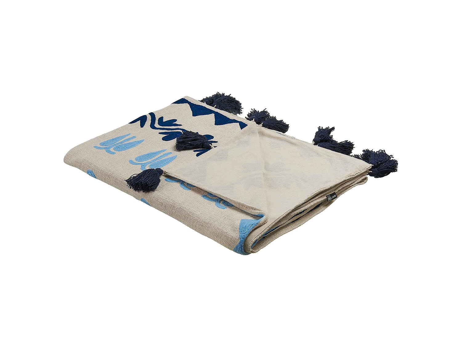 Manta BHIND Algodón 130 x 180 cm Beige