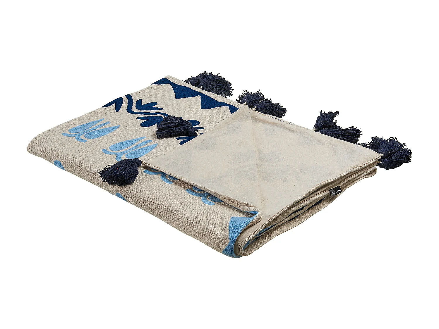 Plaid BHIND Katoen 130 x 180 cm Beige