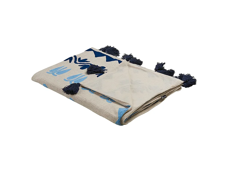 Coperta BHIND Cotone 130 x 180 cm Beige