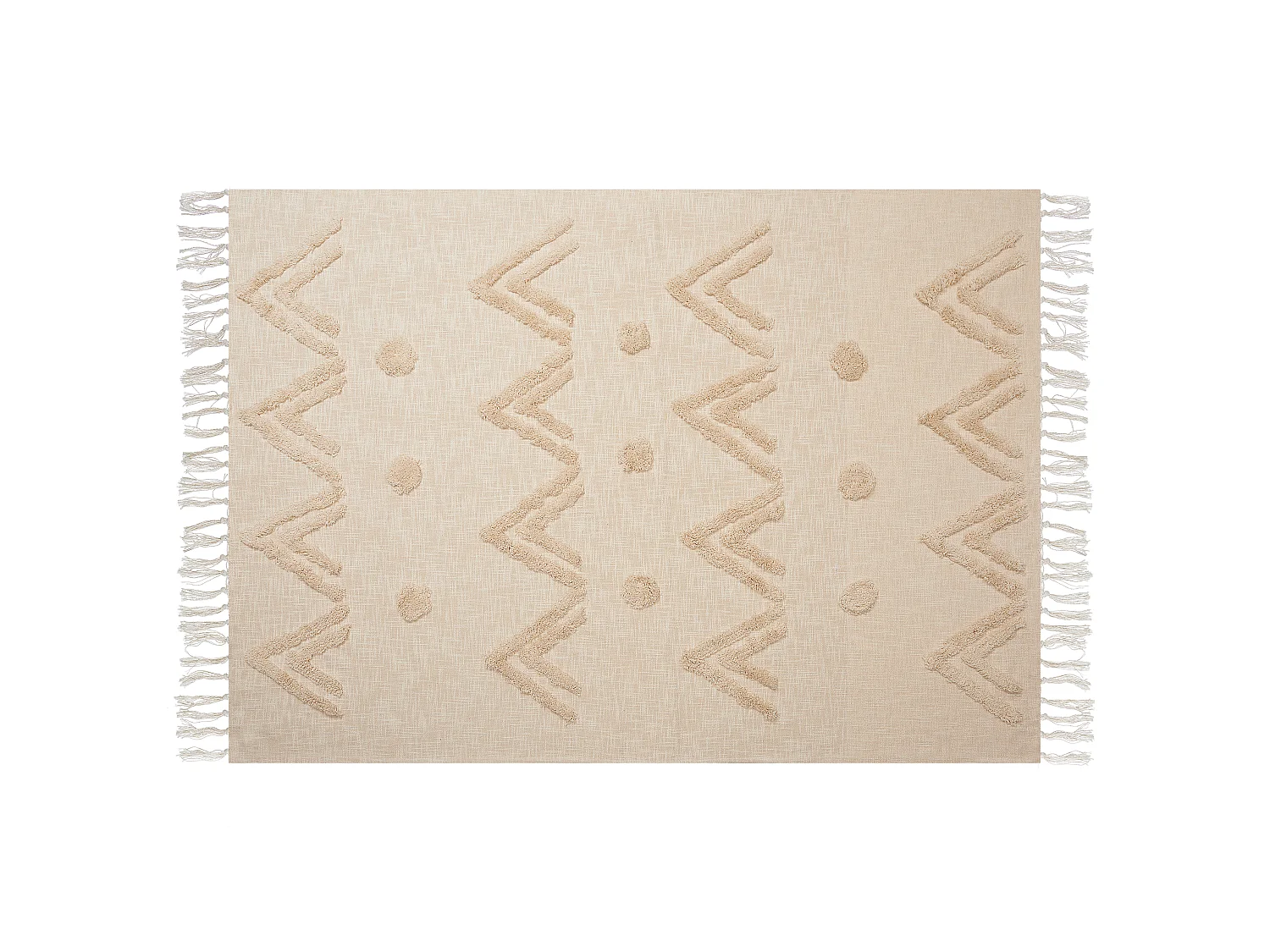Coperta FATEHPUR Cotone 130 x 180 cm Beige