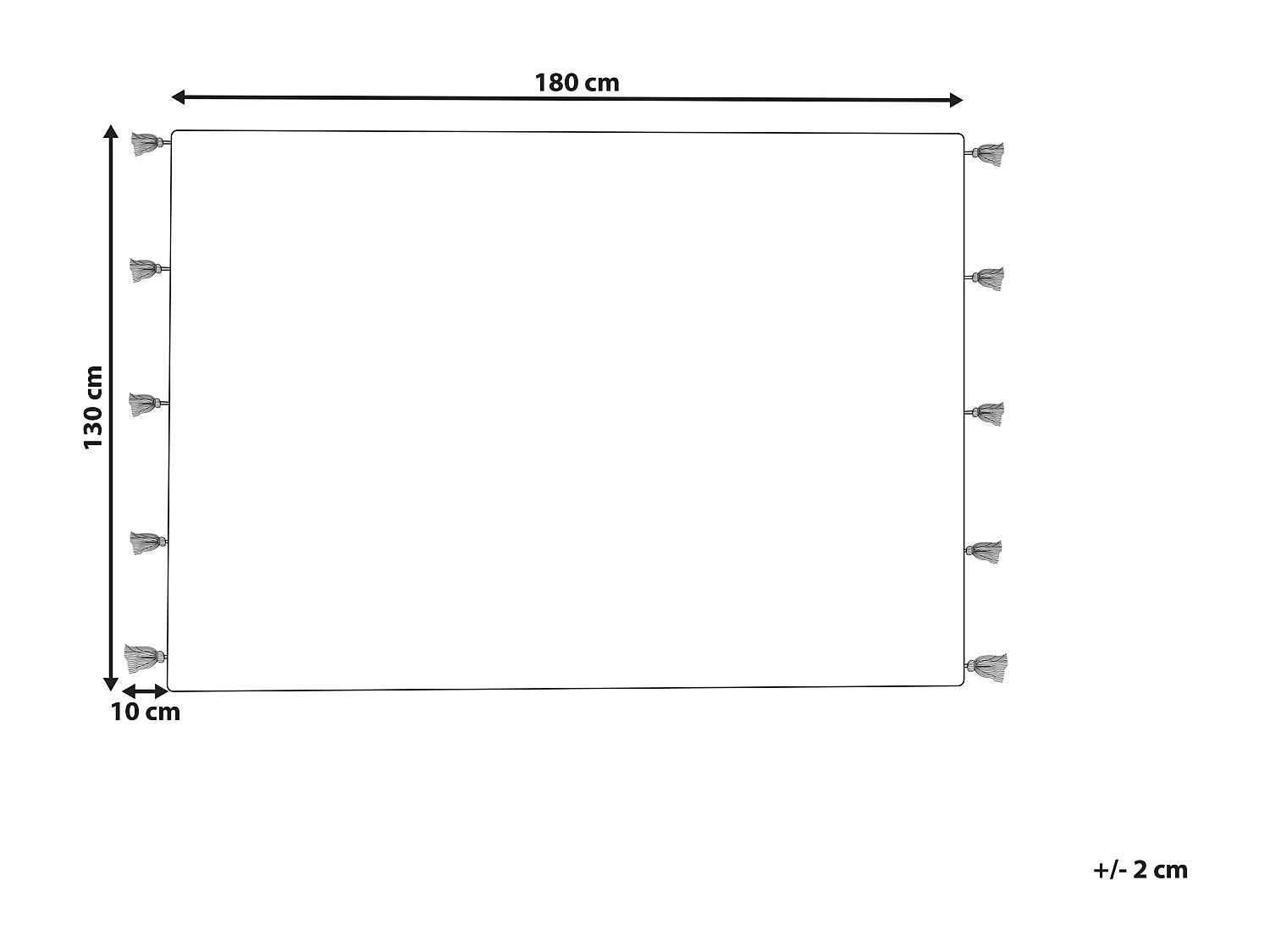 Couverture KOTTAYAM Coton 130 x 180 cm Gris