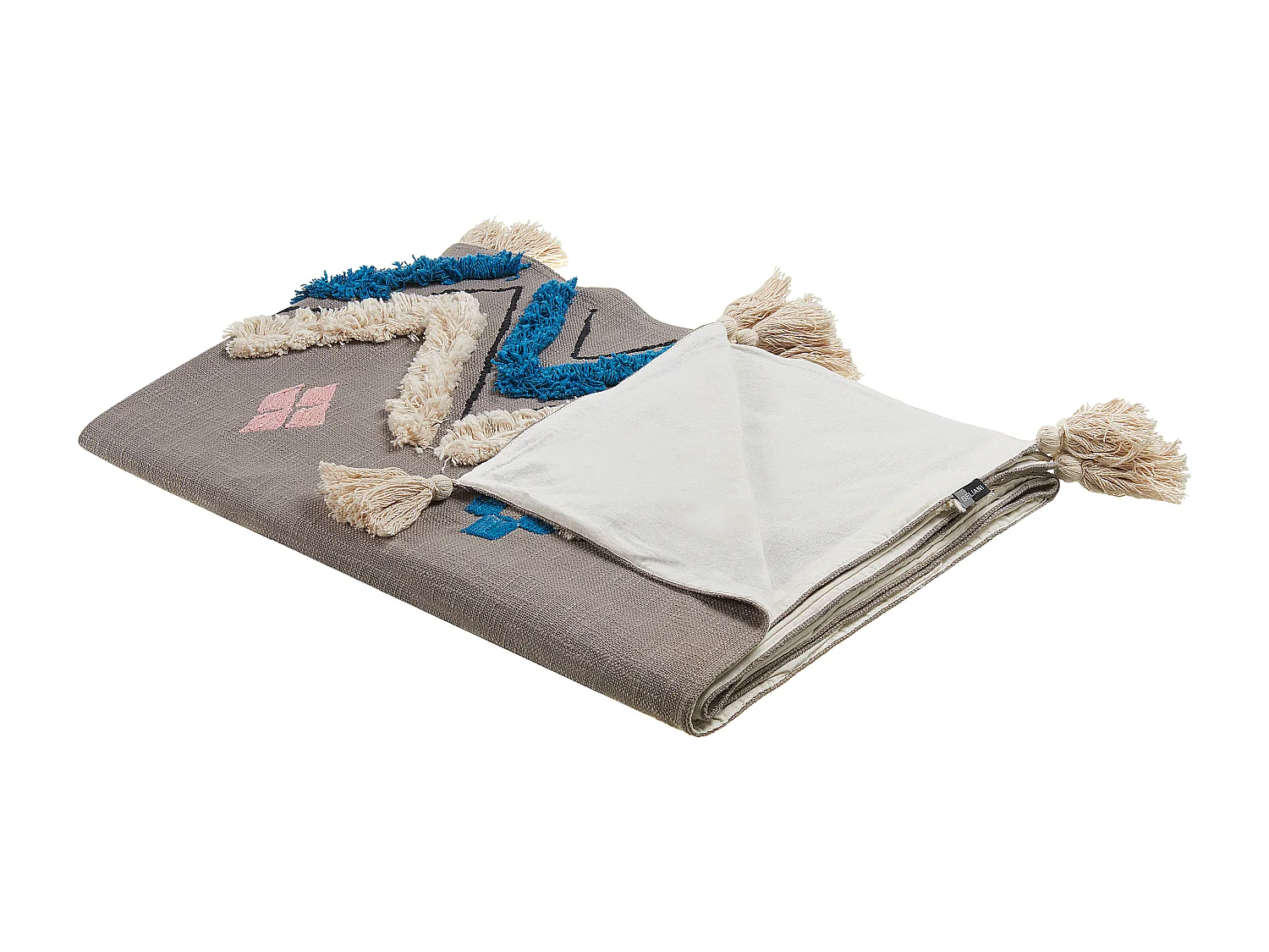 Couverture KOTTAYAM Coton 130 x 180 cm Gris