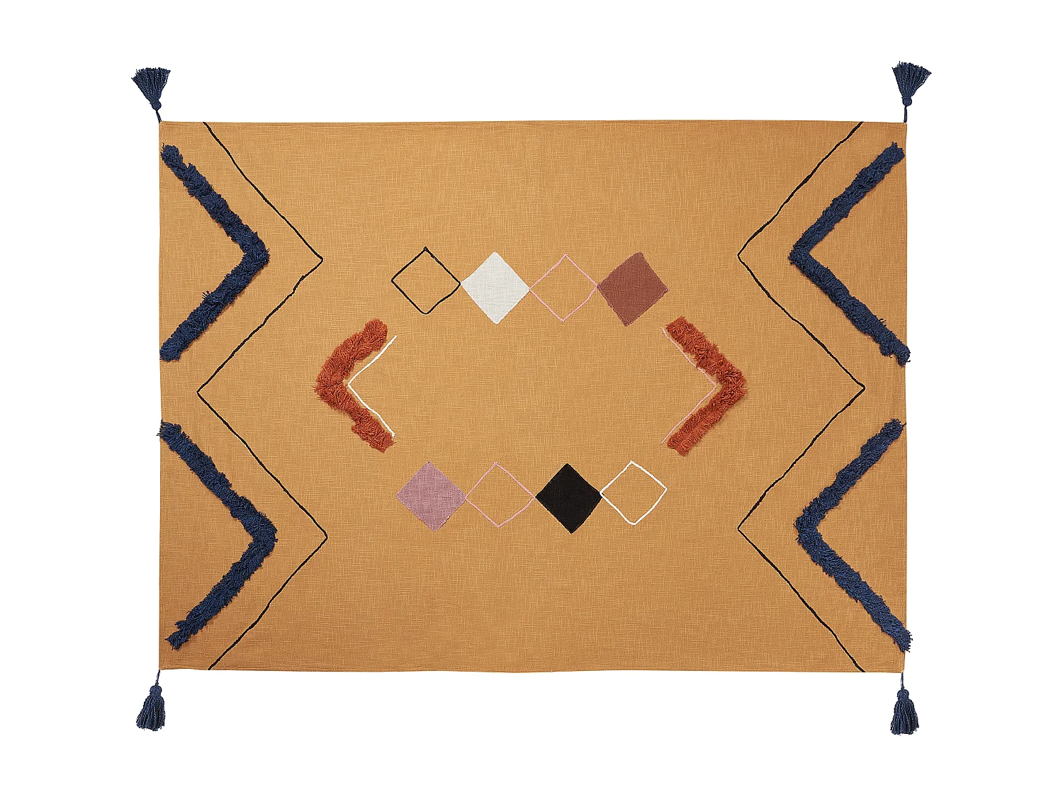 Couverture SHIMLA Coton 130 x 180 cm Orange