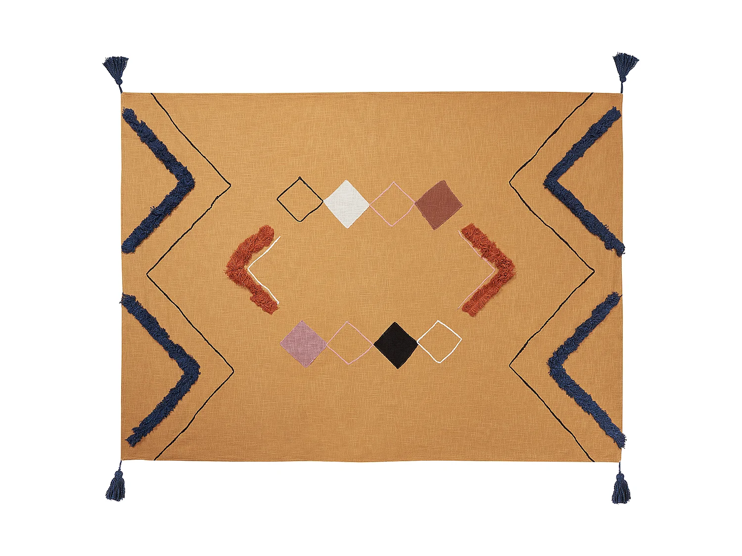 Blanket SHIMLA Cotton 130 x 180 cm Orange