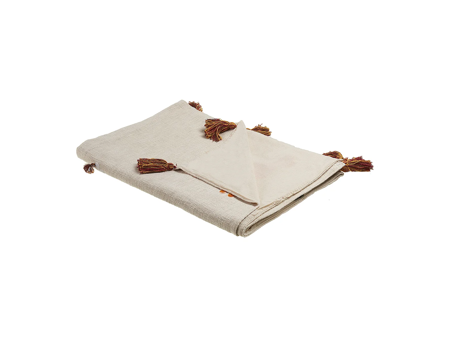 Koc KHANDWA Bawełna 130 x 180 cm Beżowy