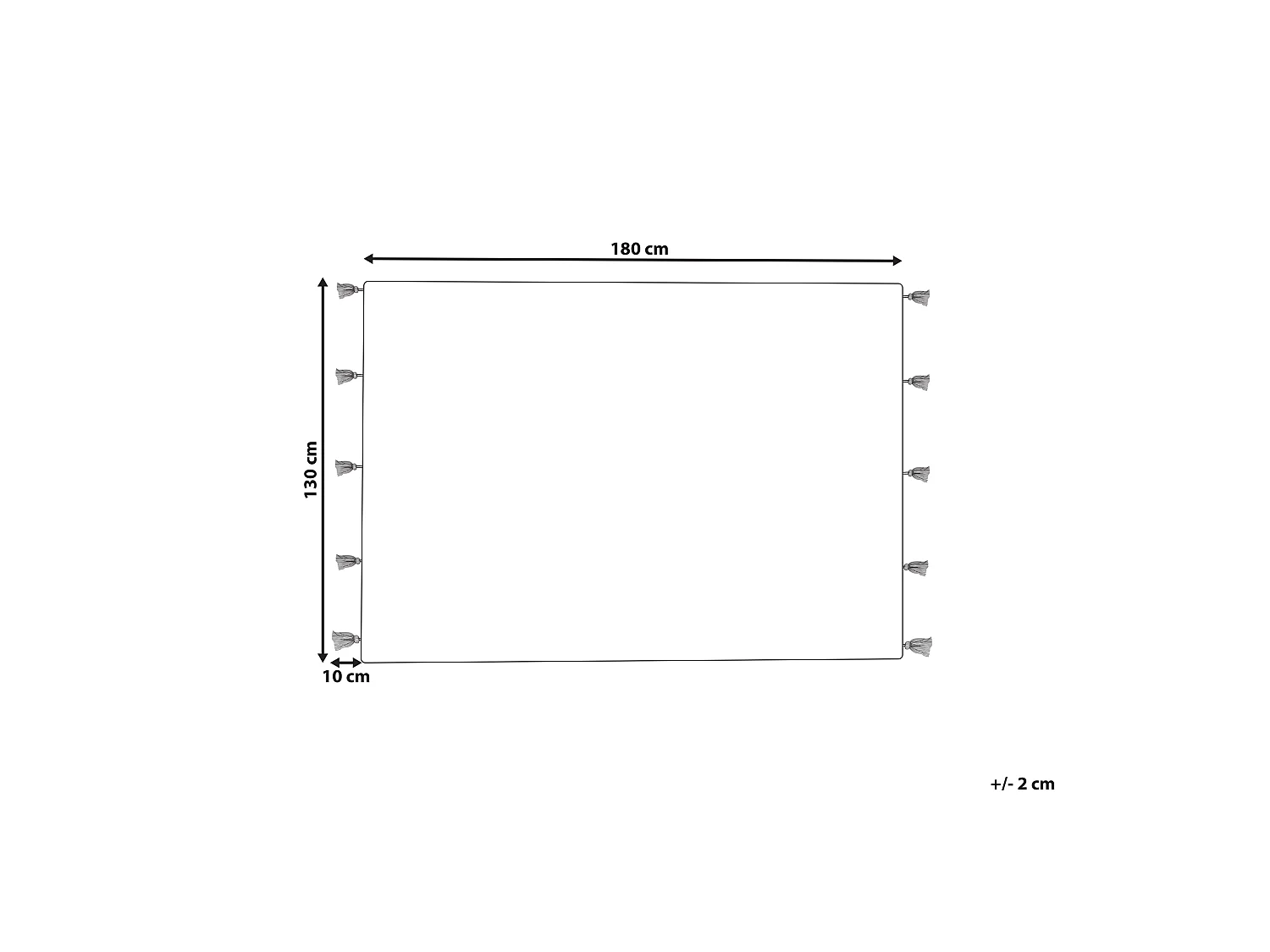 Koc KHANDWA Bawełna 130 x 180 cm Beżowy