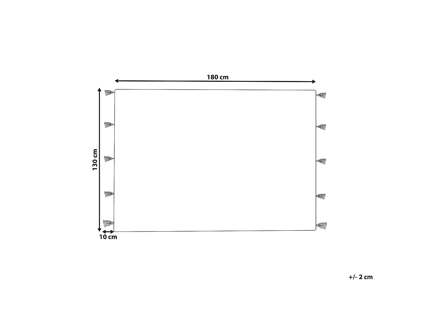 Couverture KHANDWA Coton 130 x 180 cm Beige