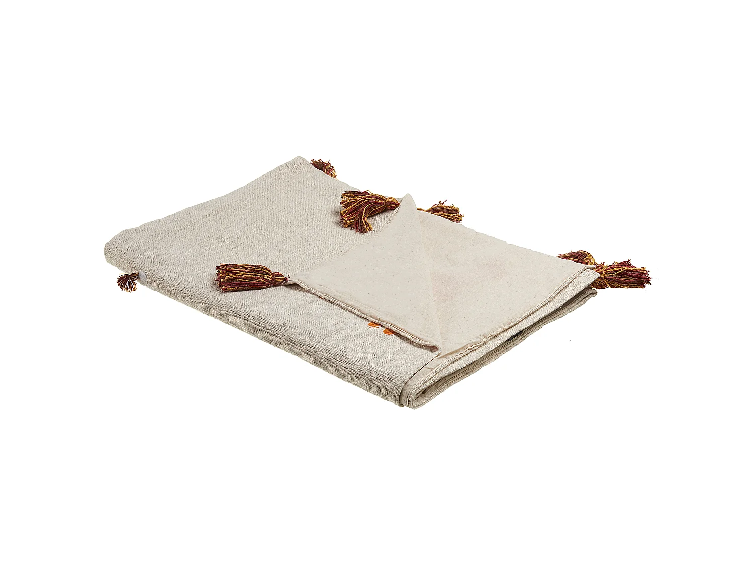 Coperta KHANDWA Cotone 130 x 180 cm Beige