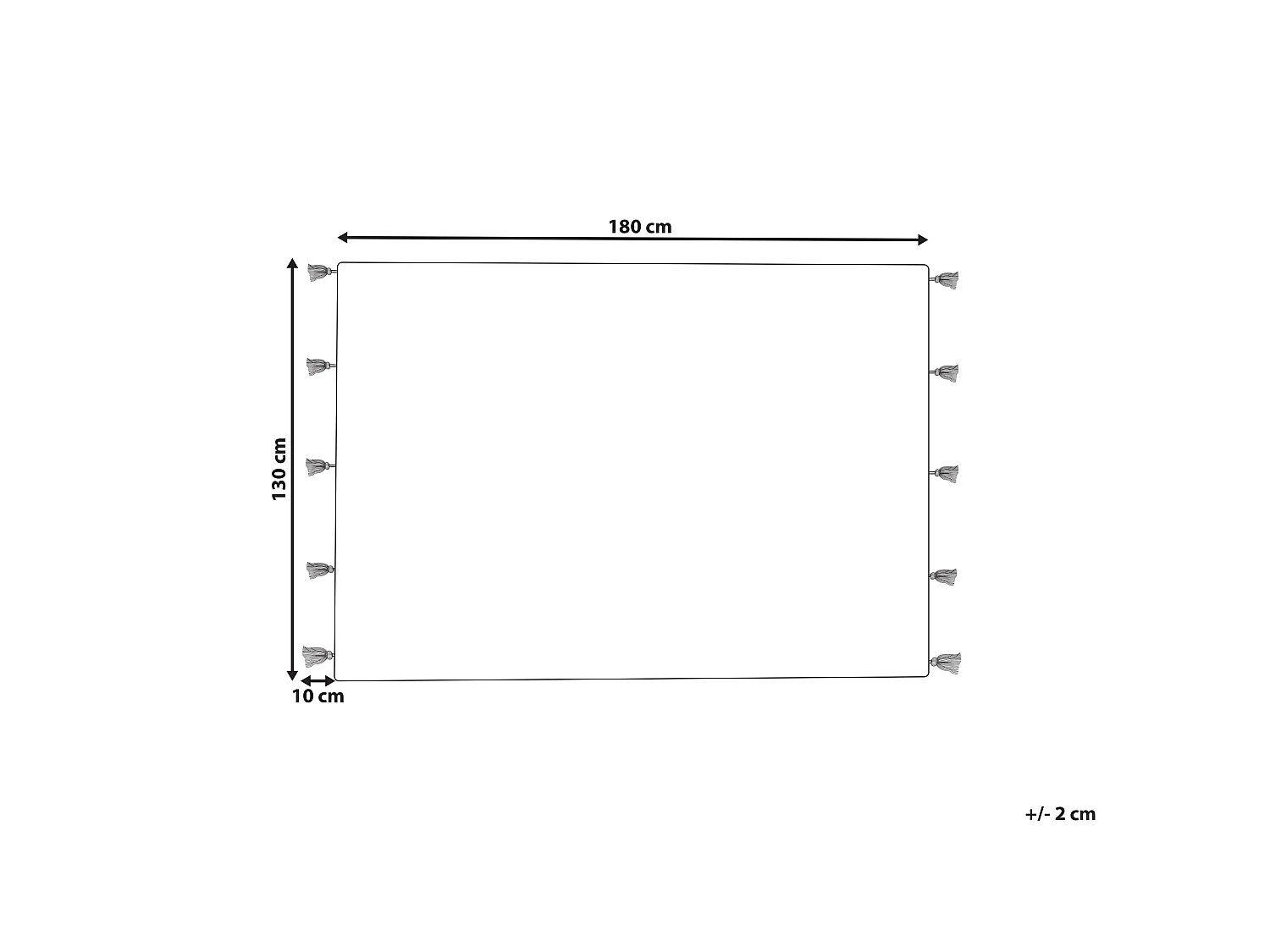 Coperta KHANDWA Cotone 130 x 180 cm Beige