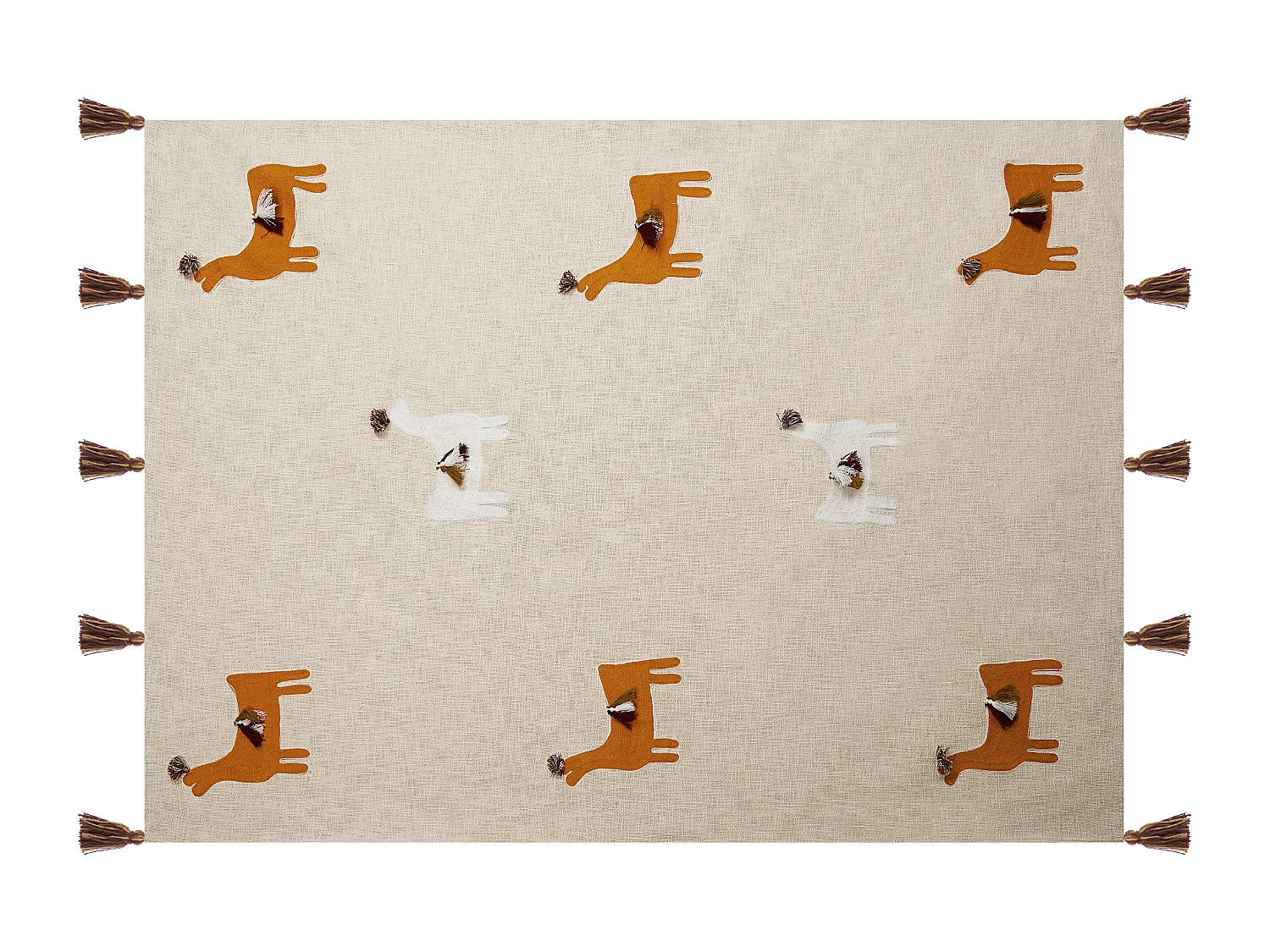 Couverture KHANDWA Coton 130 x 180 cm Beige