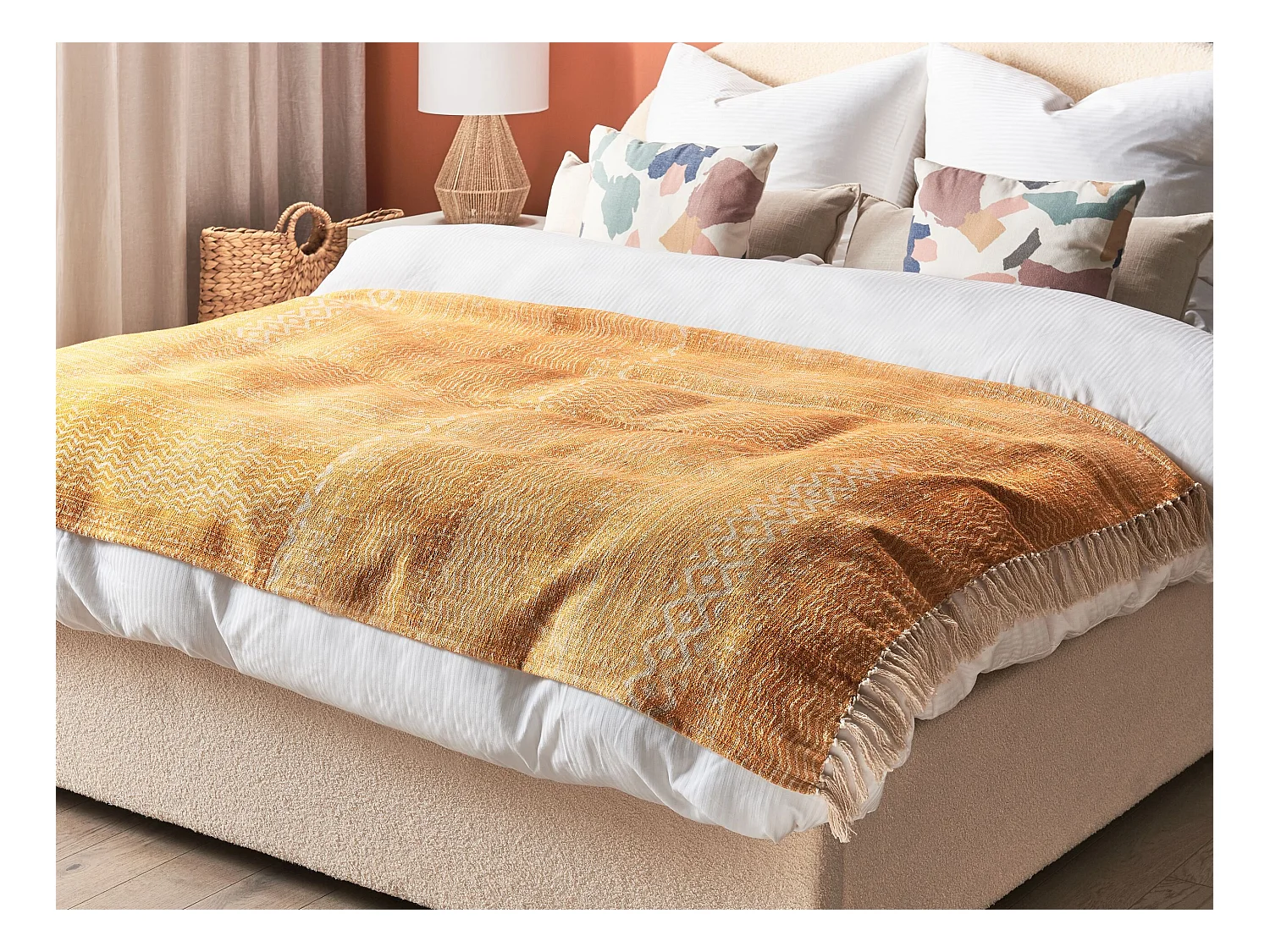 Coperta FIROZABAD Cotone 130 x 180 cm Arancione