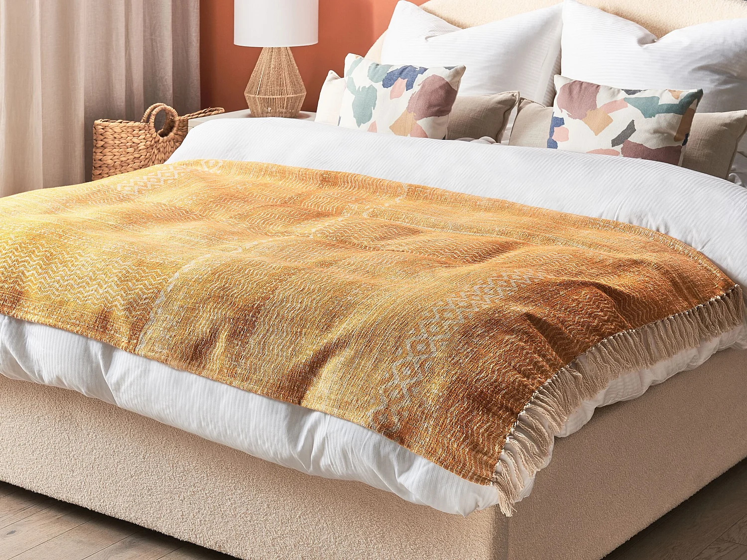 Coperta FIROZABAD Cotone 130 x 180 cm Arancione