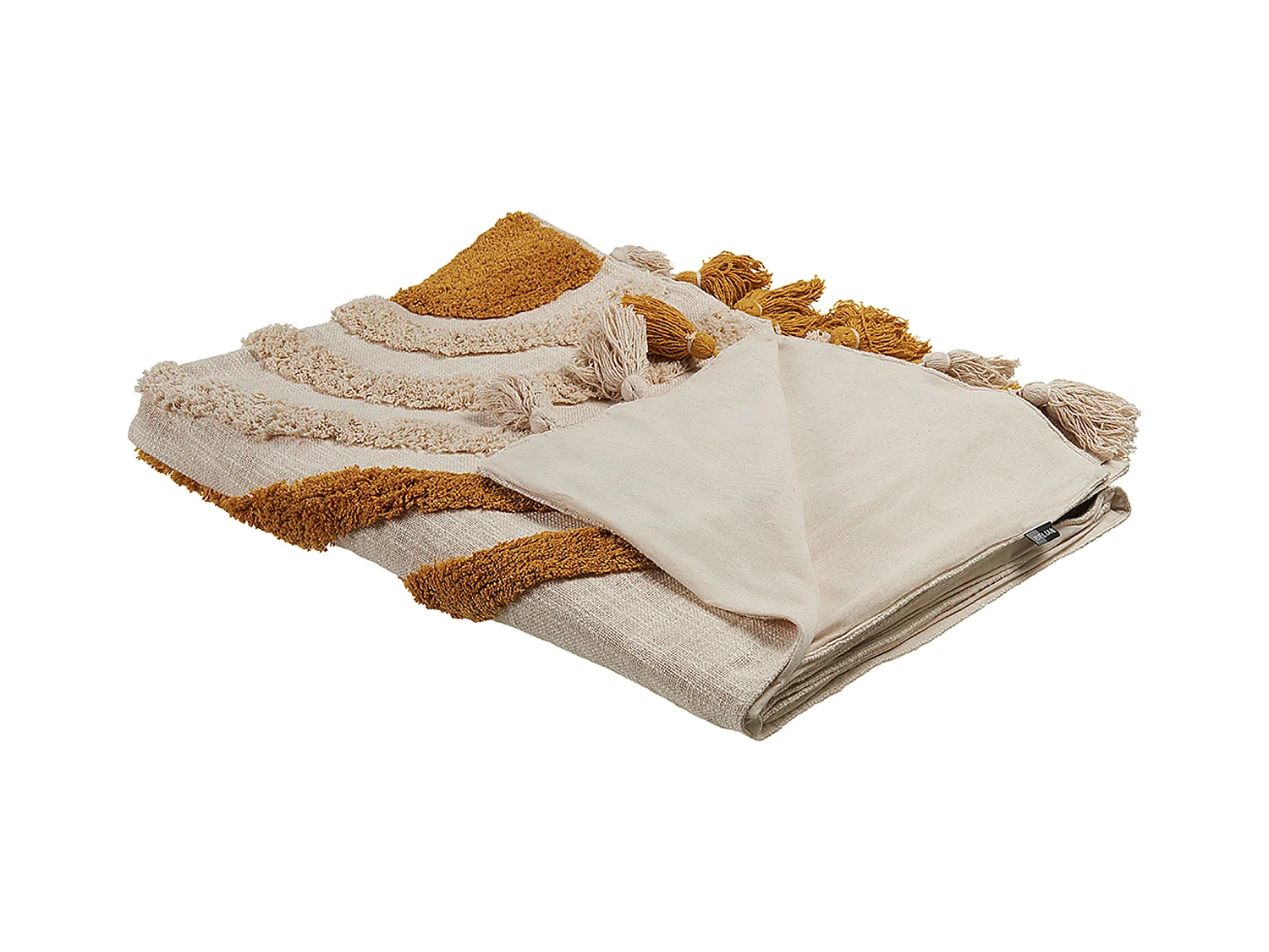 Plaid MATHURA Katoen 130 x 180 cm Beige