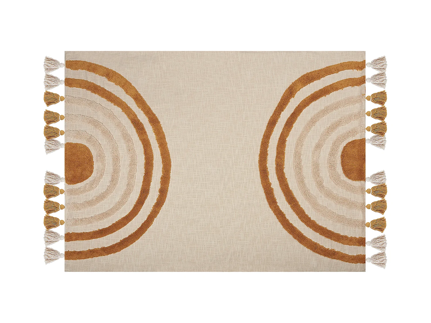 Plaid MATHURA Katoen 130 x 180 cm Beige