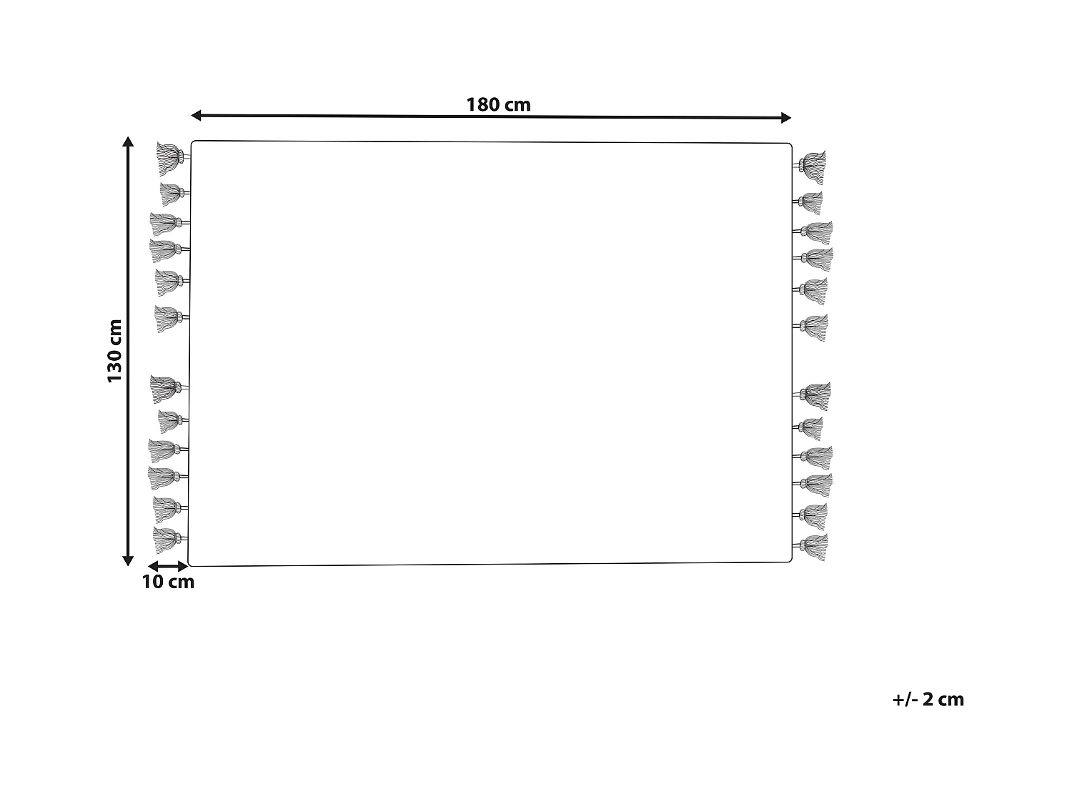 Plaid MATHURA Katoen 130 x 180 cm Beige