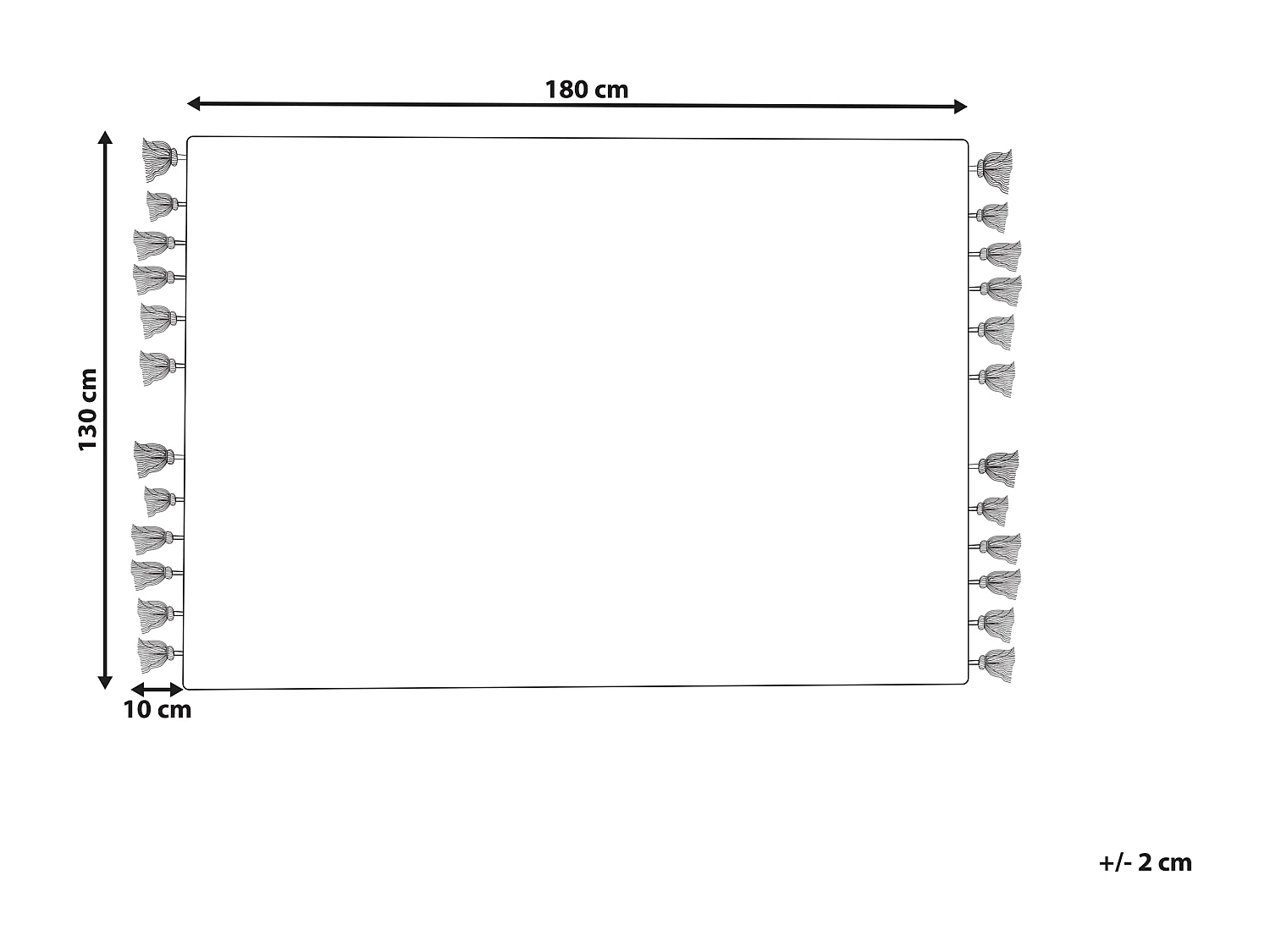 Koc MATHURA Bawełna 130 x 180 cm Beżowy
