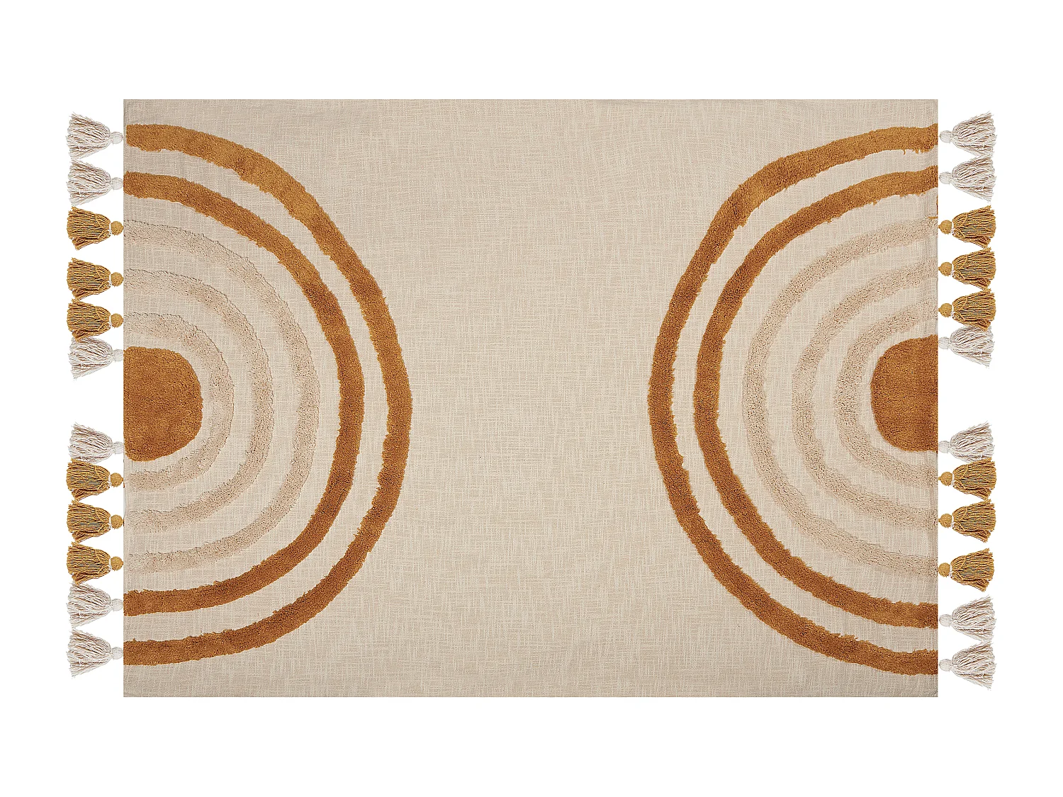 Kuscheldecke MATHURA Baumwolle 130 x 180 cm Beige